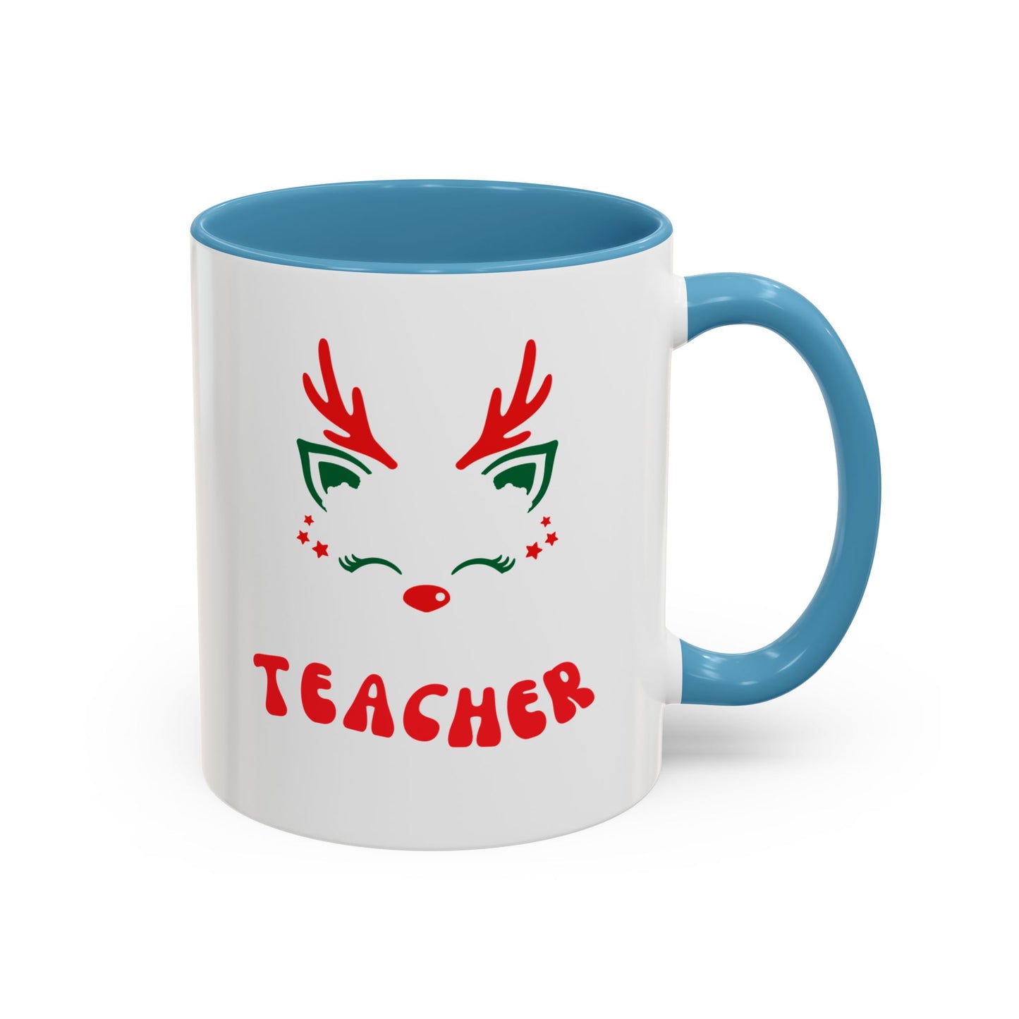 Festive Teacher raindeer Accent Coffee Mug (11, 15oz)