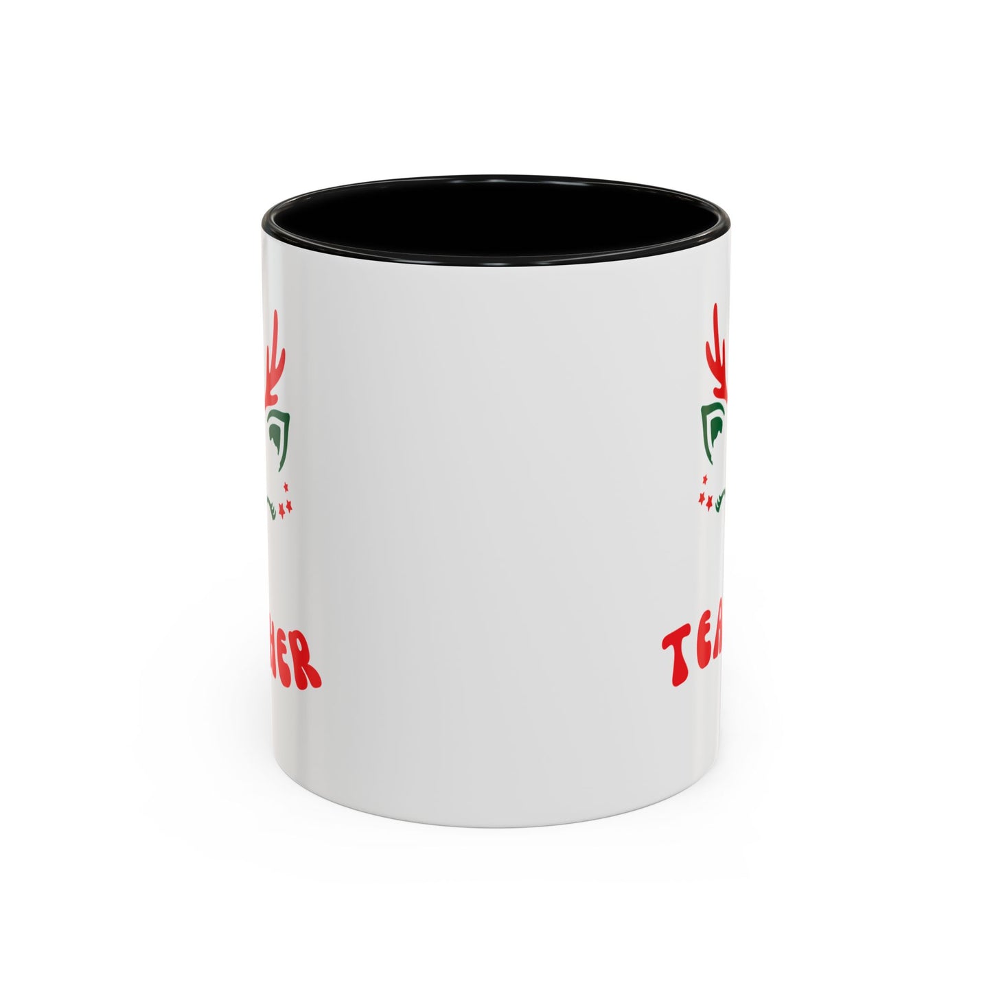 Festive Teacher raindeer Accent Coffee Mug (11, 15oz)