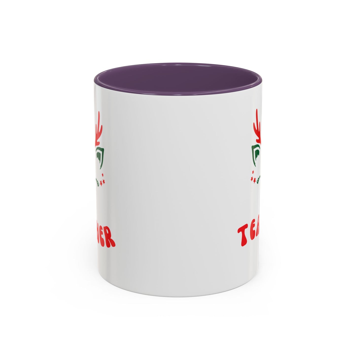 Festive Teacher raindeer Accent Coffee Mug (11, 15oz)