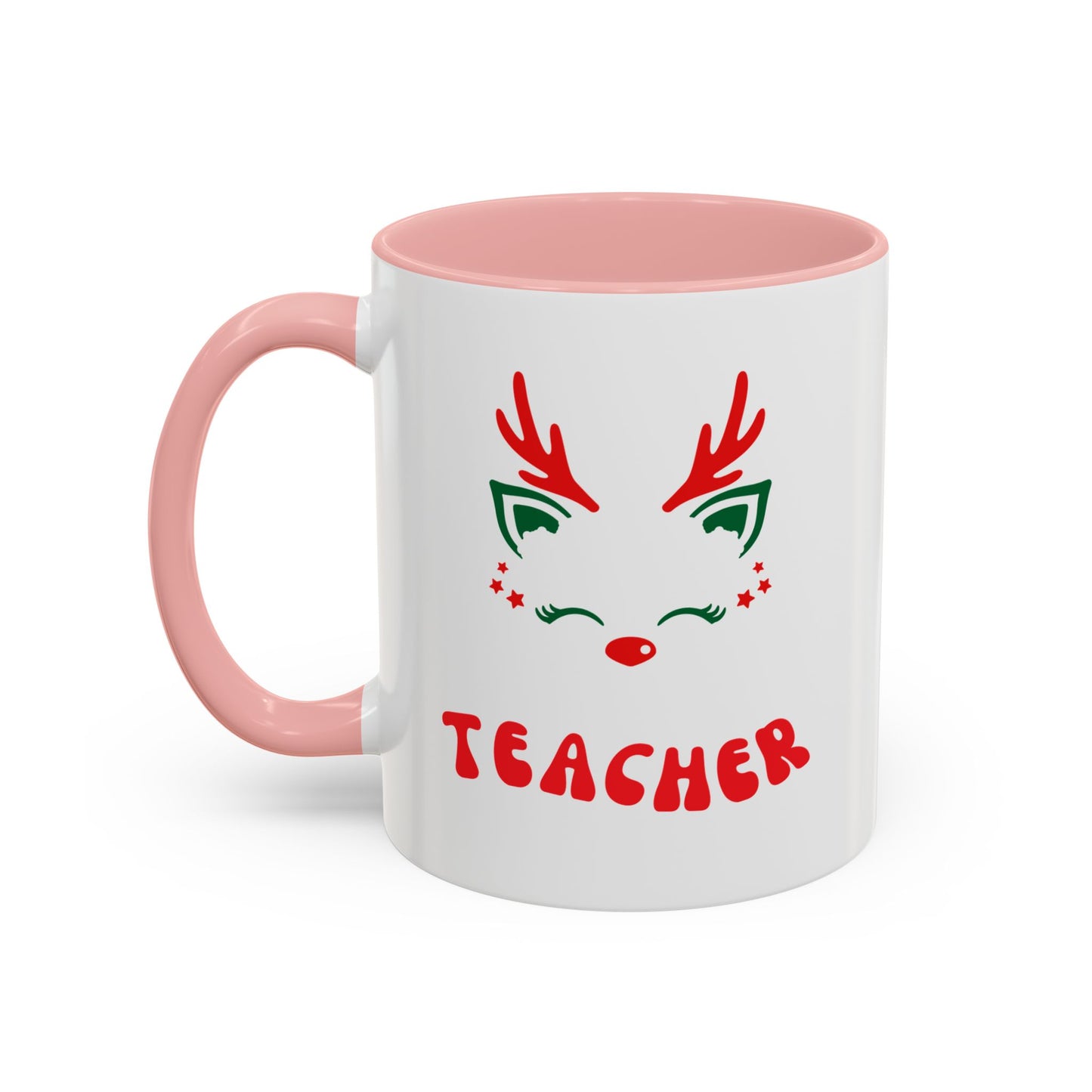 Festive Teacher raindeer Accent Coffee Mug (11, 15oz)