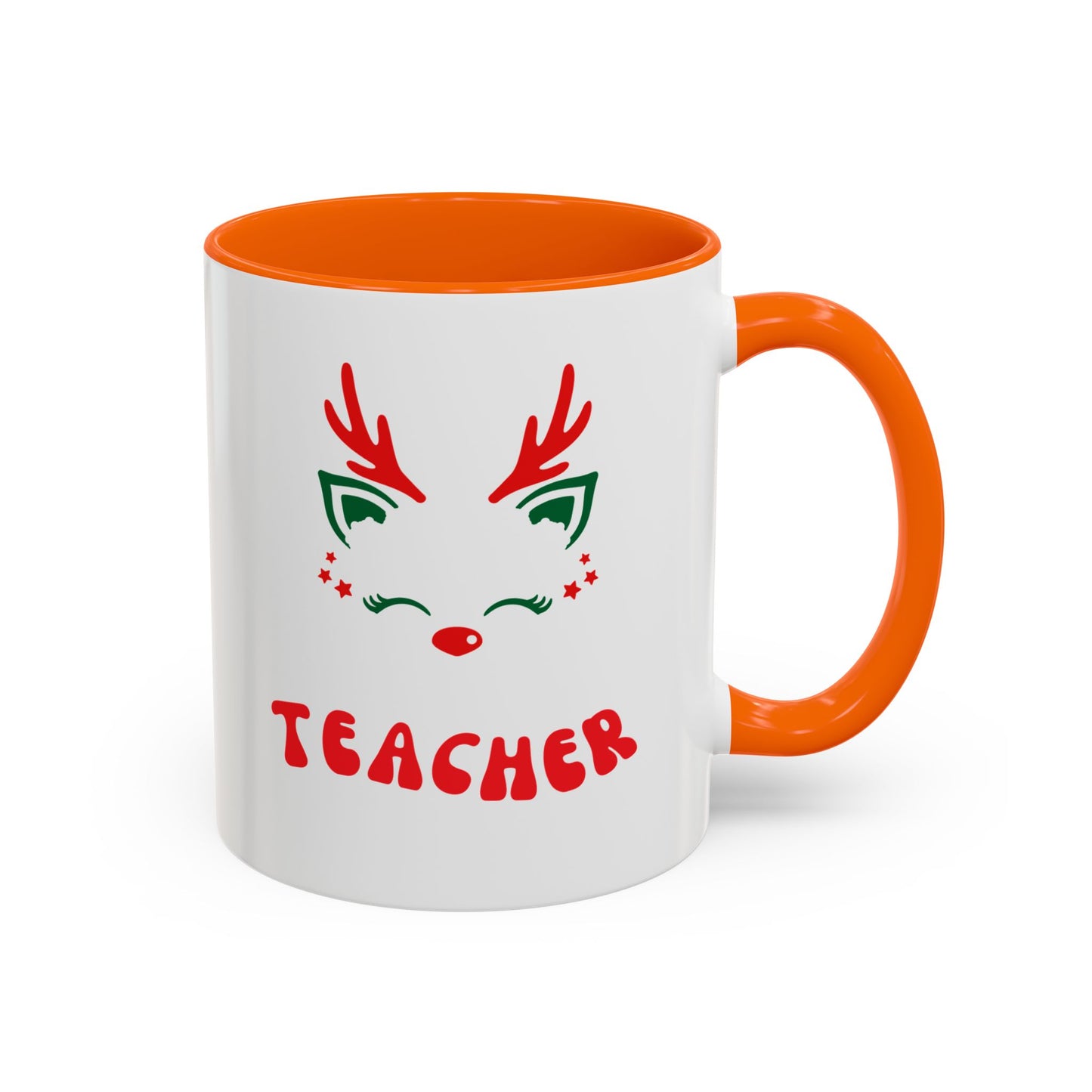 Festive Teacher raindeer Accent Coffee Mug (11, 15oz)