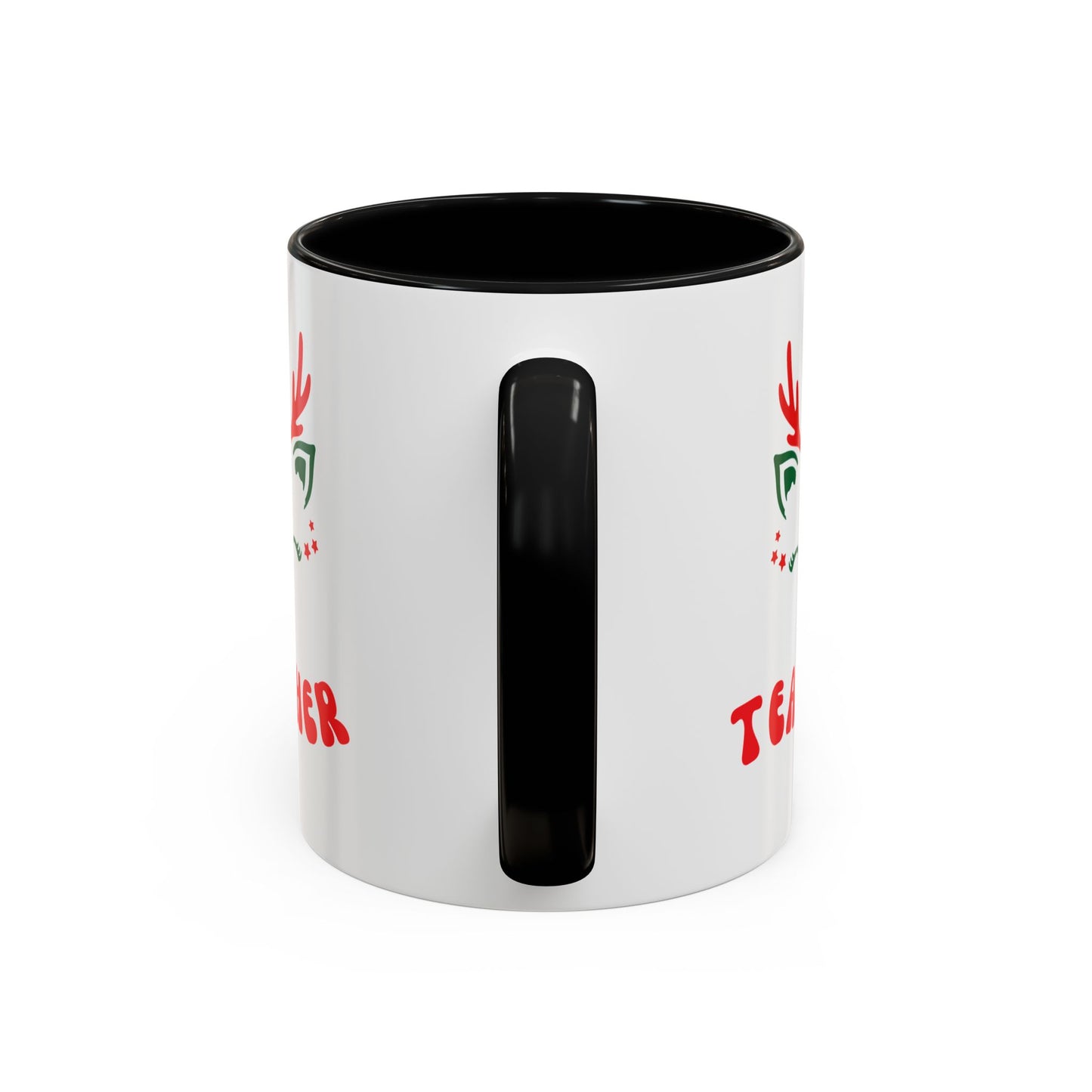 Festive Teacher raindeer Accent Coffee Mug (11, 15oz)