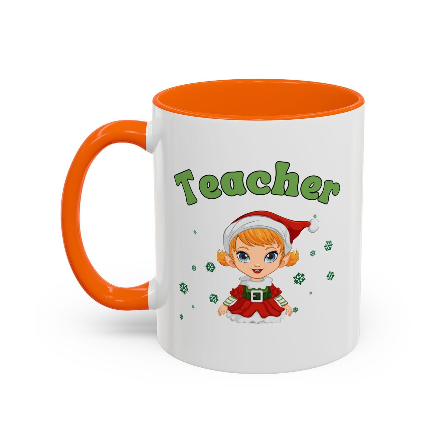 Teacher Elf Accent Coffee Mug (11, 15oz)