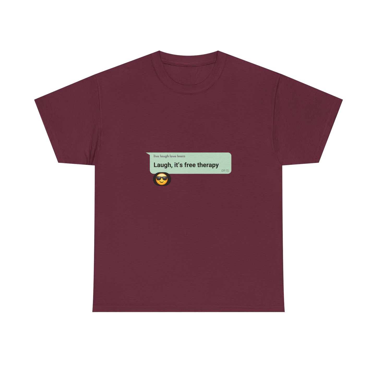 laugh it's free therapy Unisex Heavy Cotton Tee
