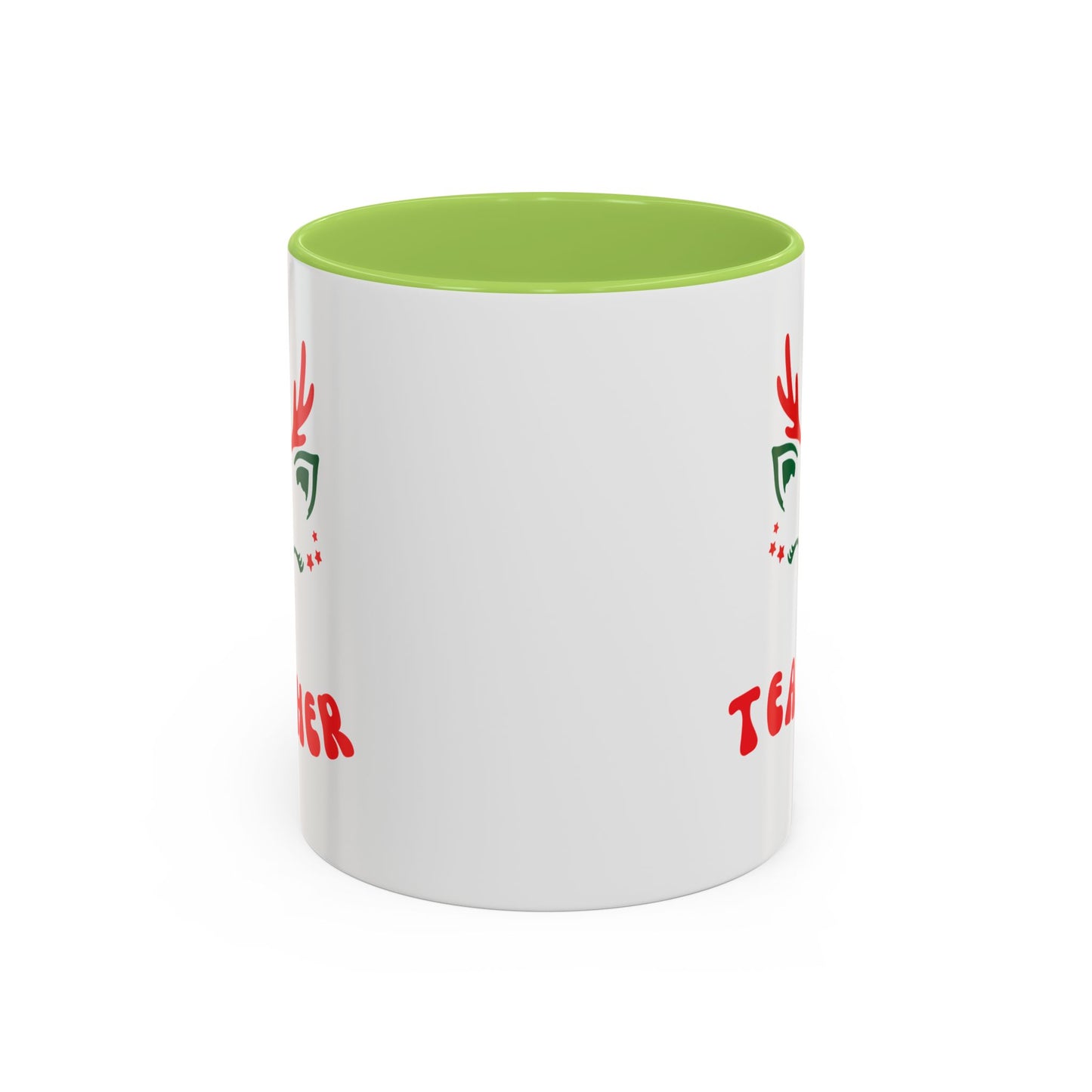 Festive Teacher raindeer Accent Coffee Mug (11, 15oz)