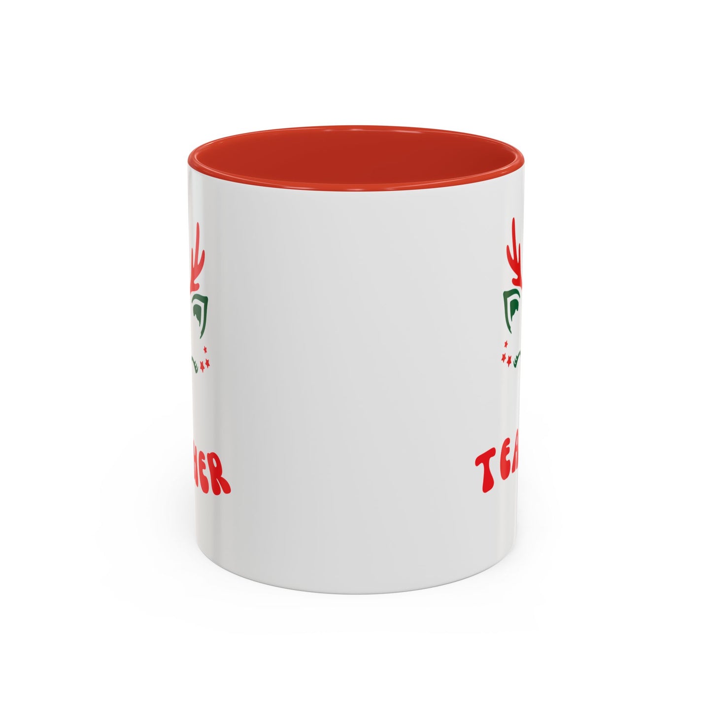 Festive Teacher raindeer Accent Coffee Mug (11, 15oz)
