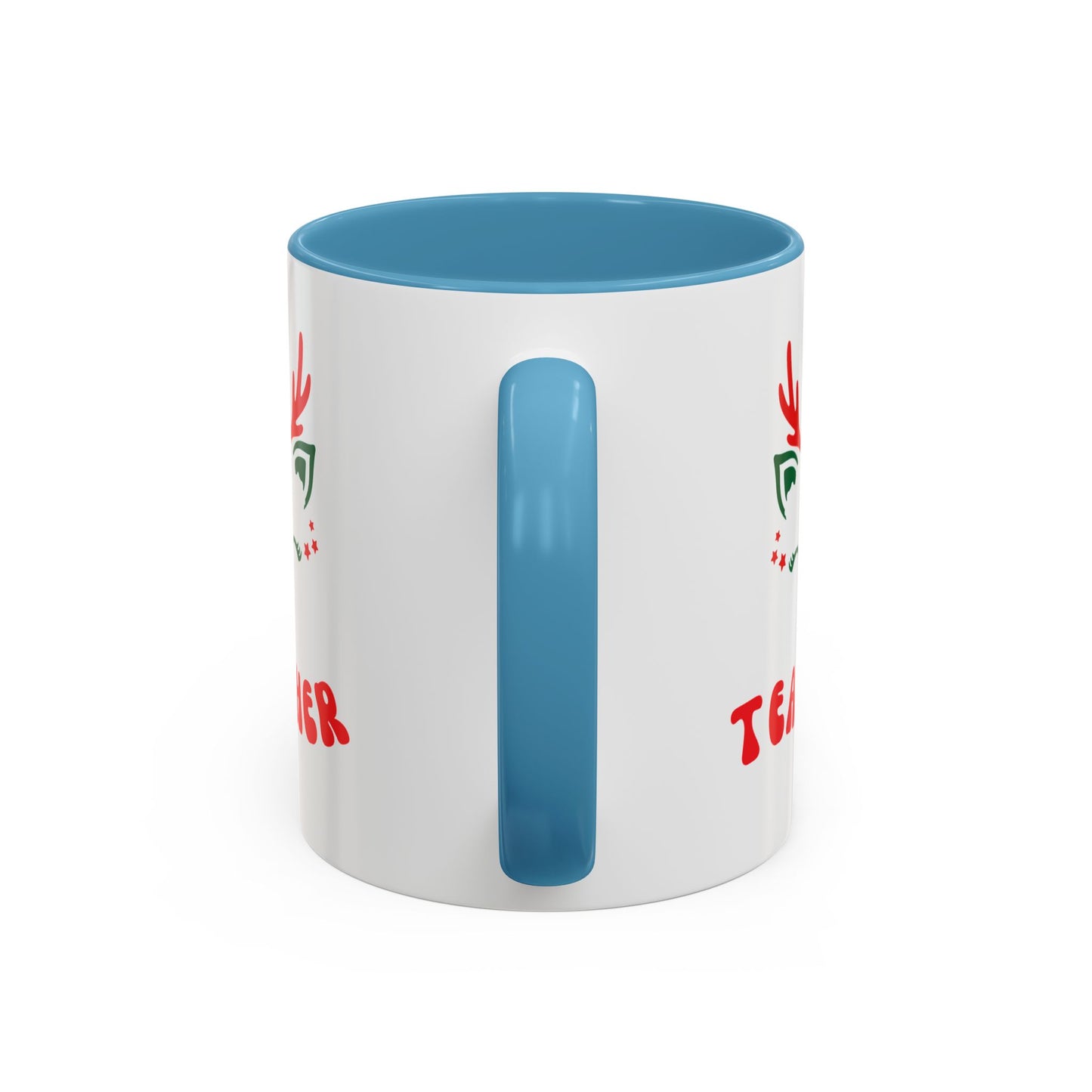 Festive Teacher raindeer Accent Coffee Mug (11, 15oz)