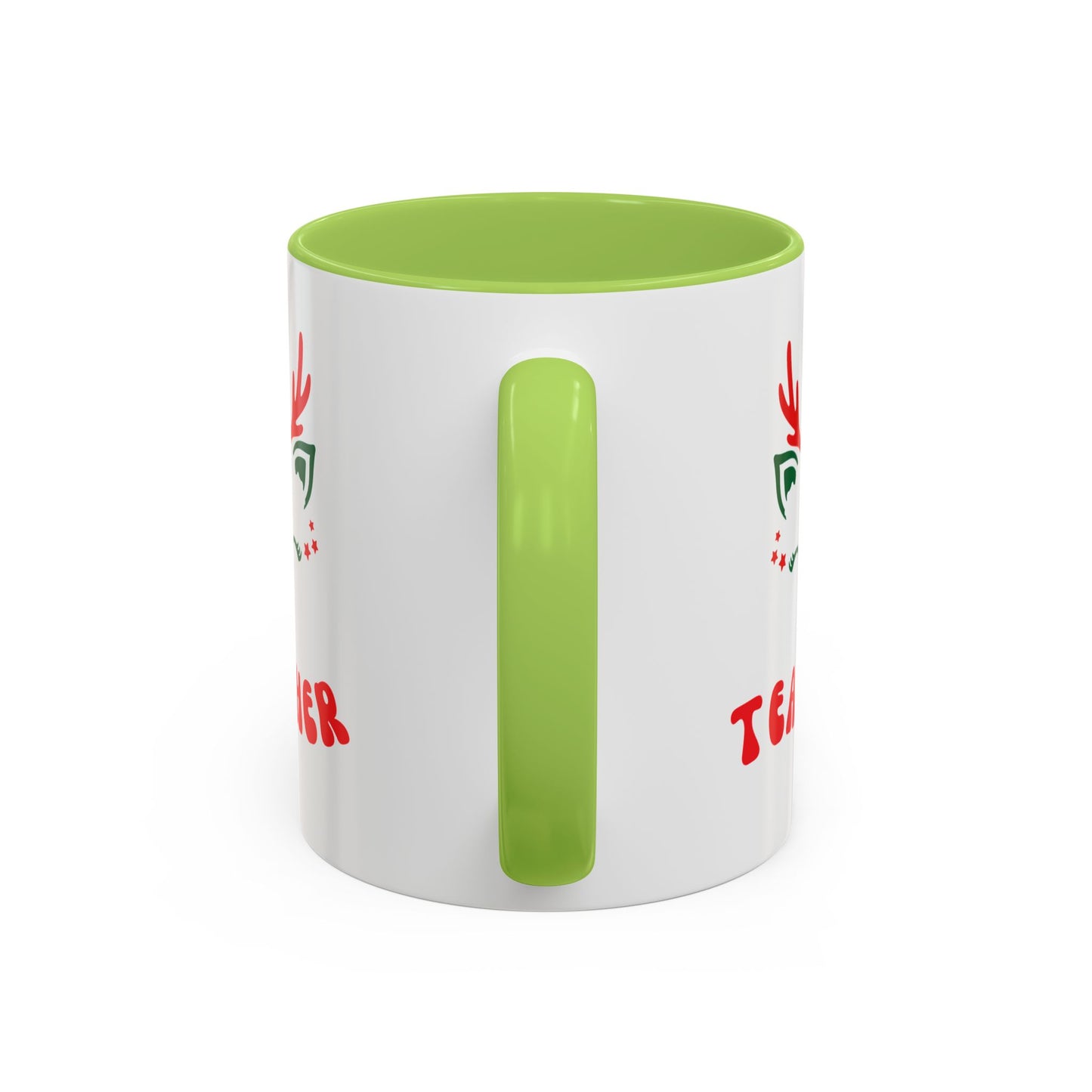 Festive Teacher raindeer Accent Coffee Mug (11, 15oz)