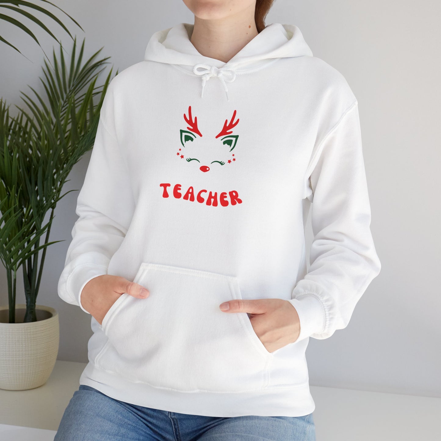 Festive Teacher Hooded Sweatshirt