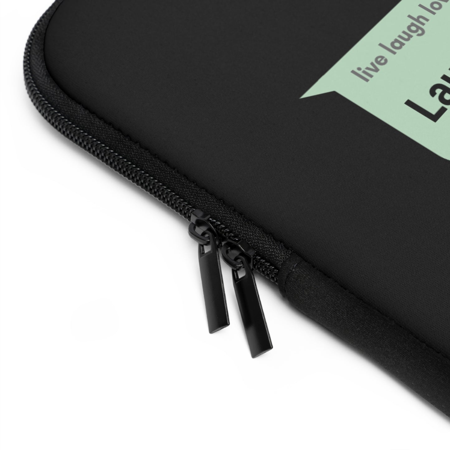 laugh it's free therapy text Laptop Sleeve
