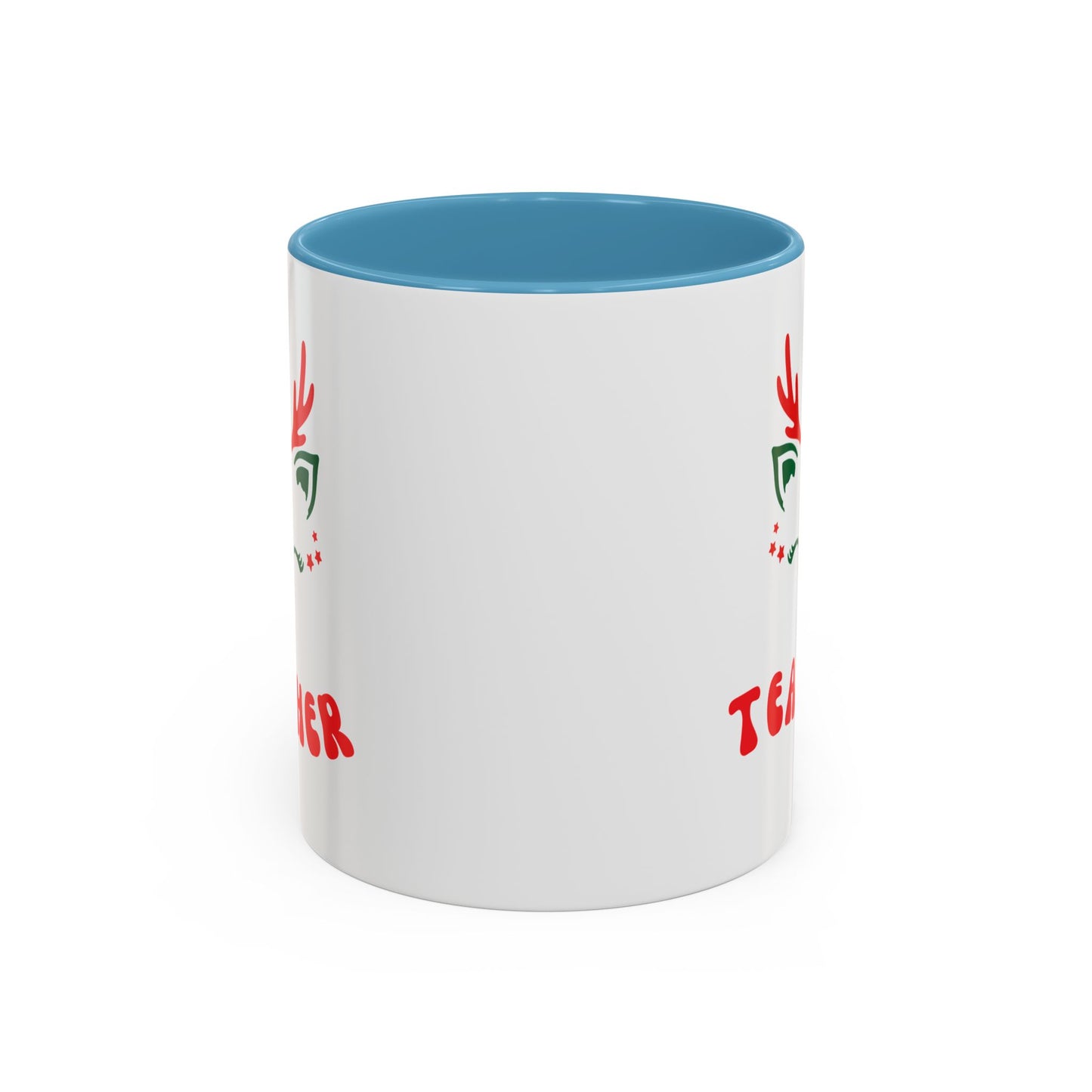 Festive Teacher raindeer Accent Coffee Mug (11, 15oz)