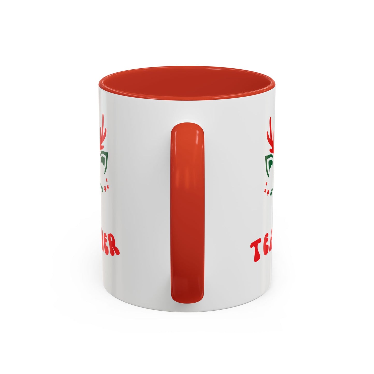 Festive Teacher raindeer Accent Coffee Mug (11, 15oz)
