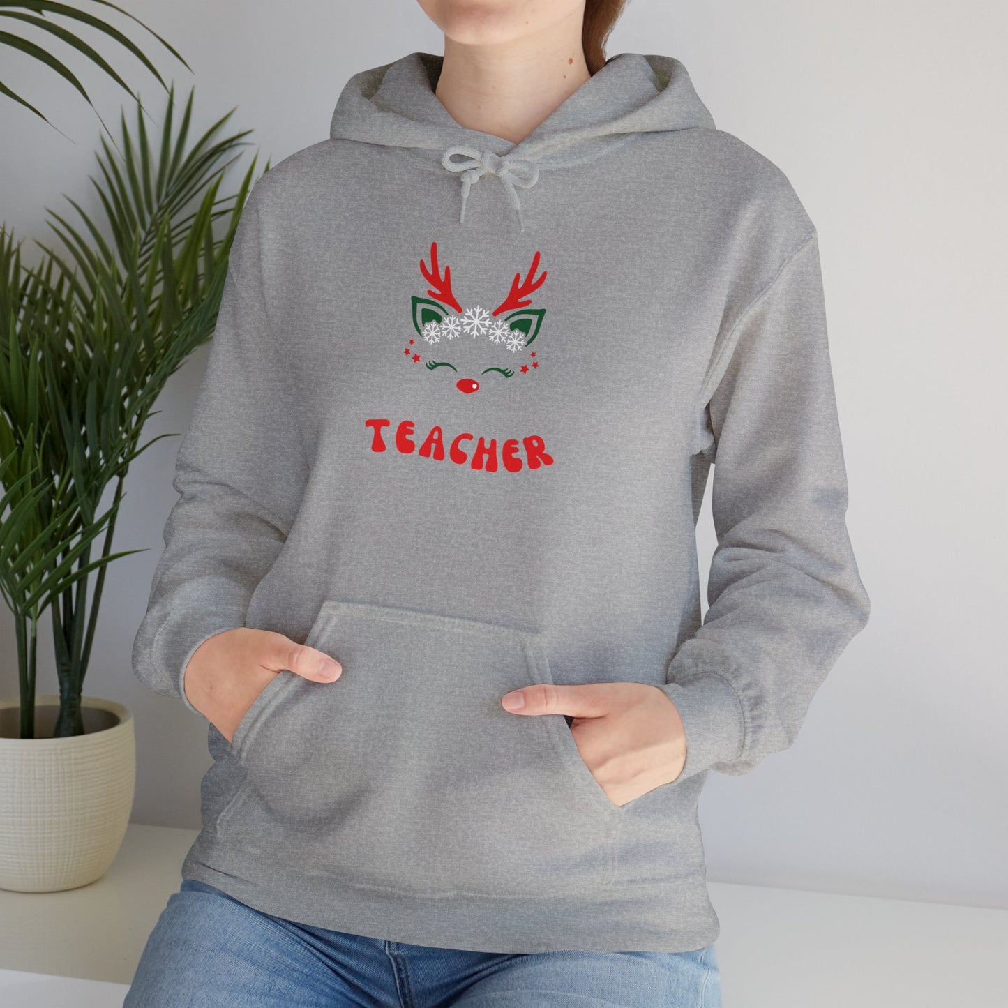 Festive Teacher Hooded Sweatshirt