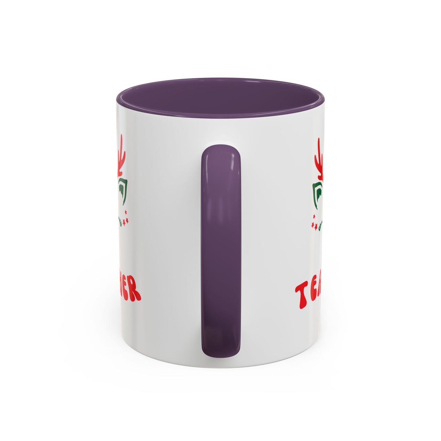 Festive Teacher raindeer Accent Coffee Mug (11, 15oz)