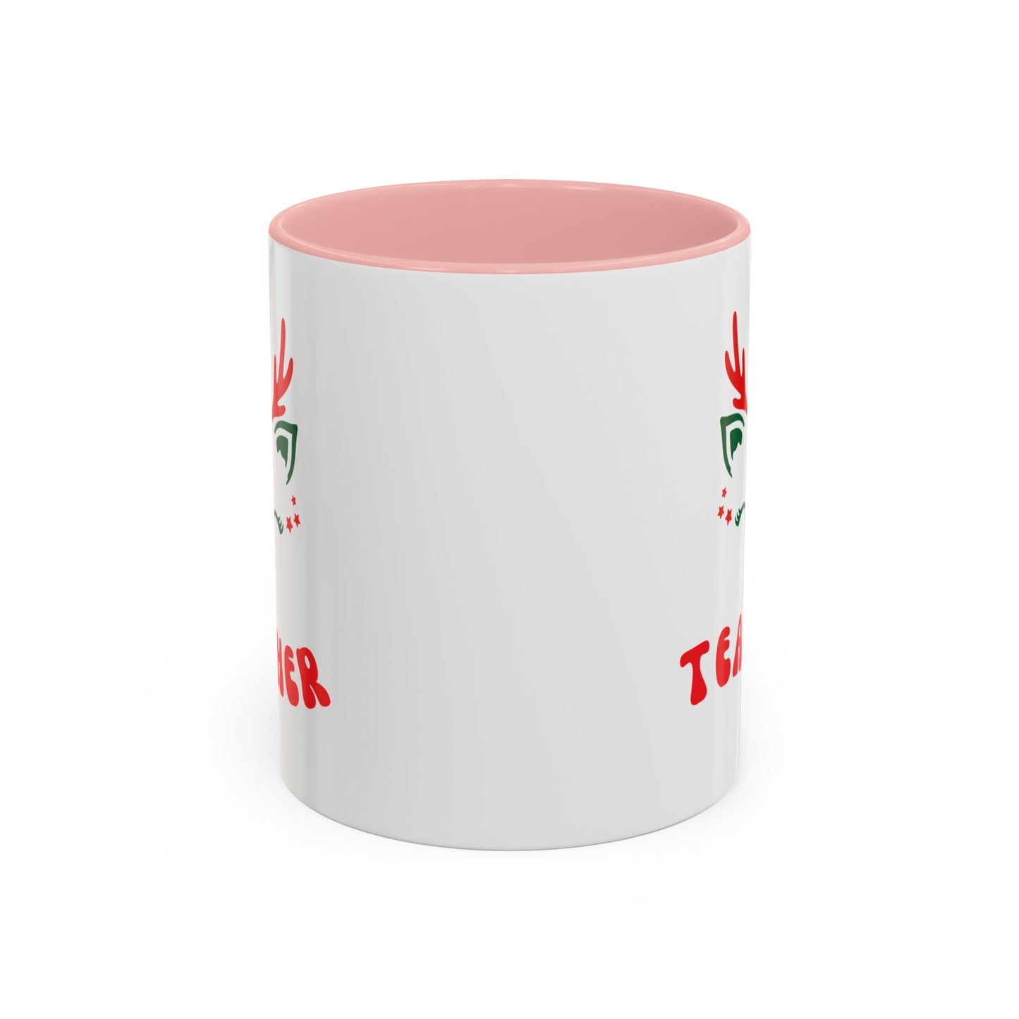 Festive Teacher raindeer Accent Coffee Mug (11, 15oz)