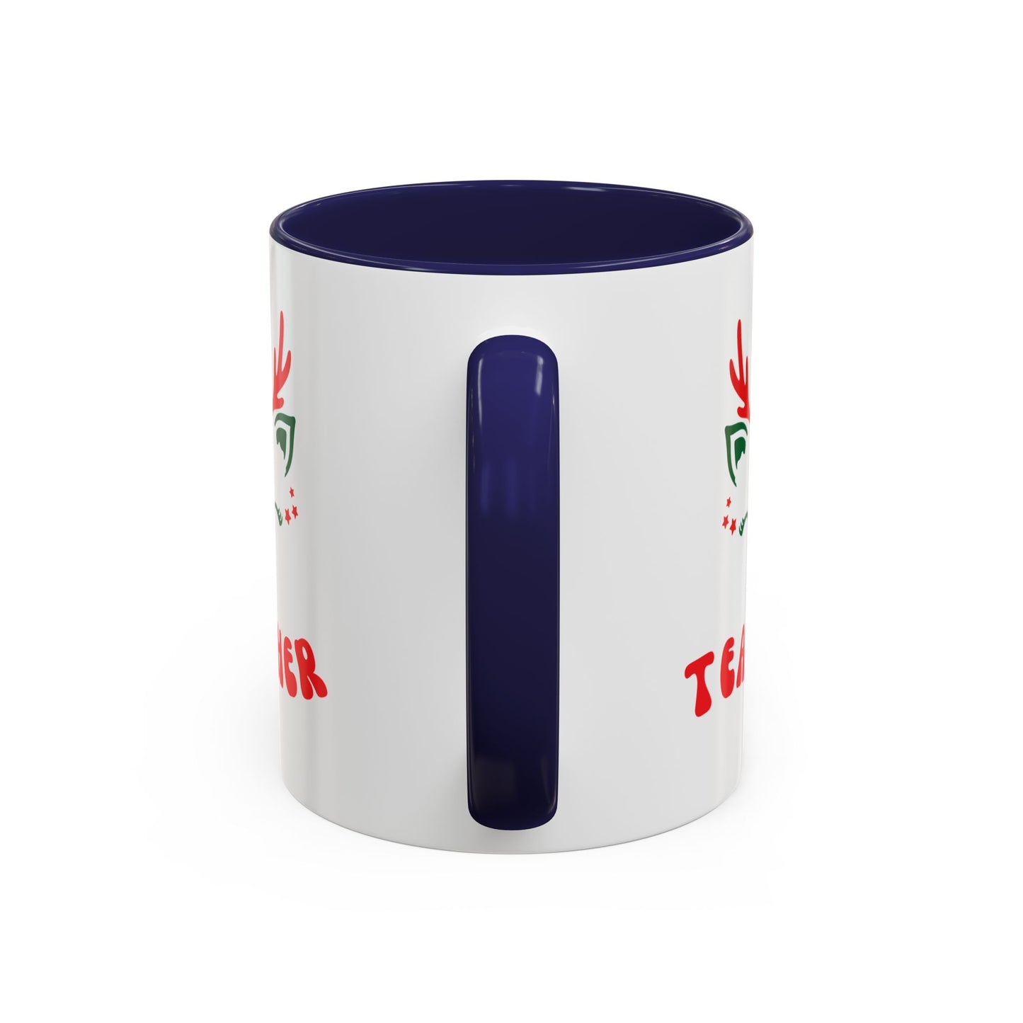 Festive Teacher raindeer Accent Coffee Mug (11, 15oz)
