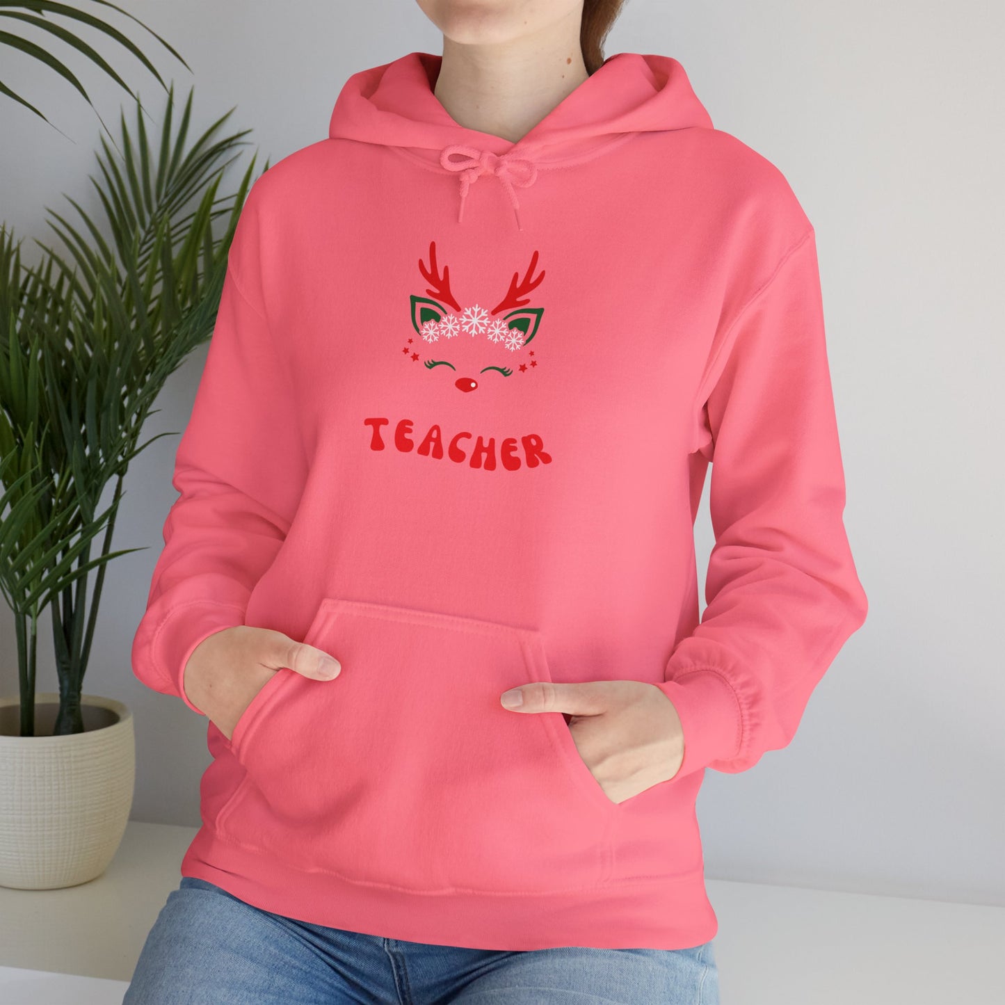 Festive Teacher Hooded Sweatshirt