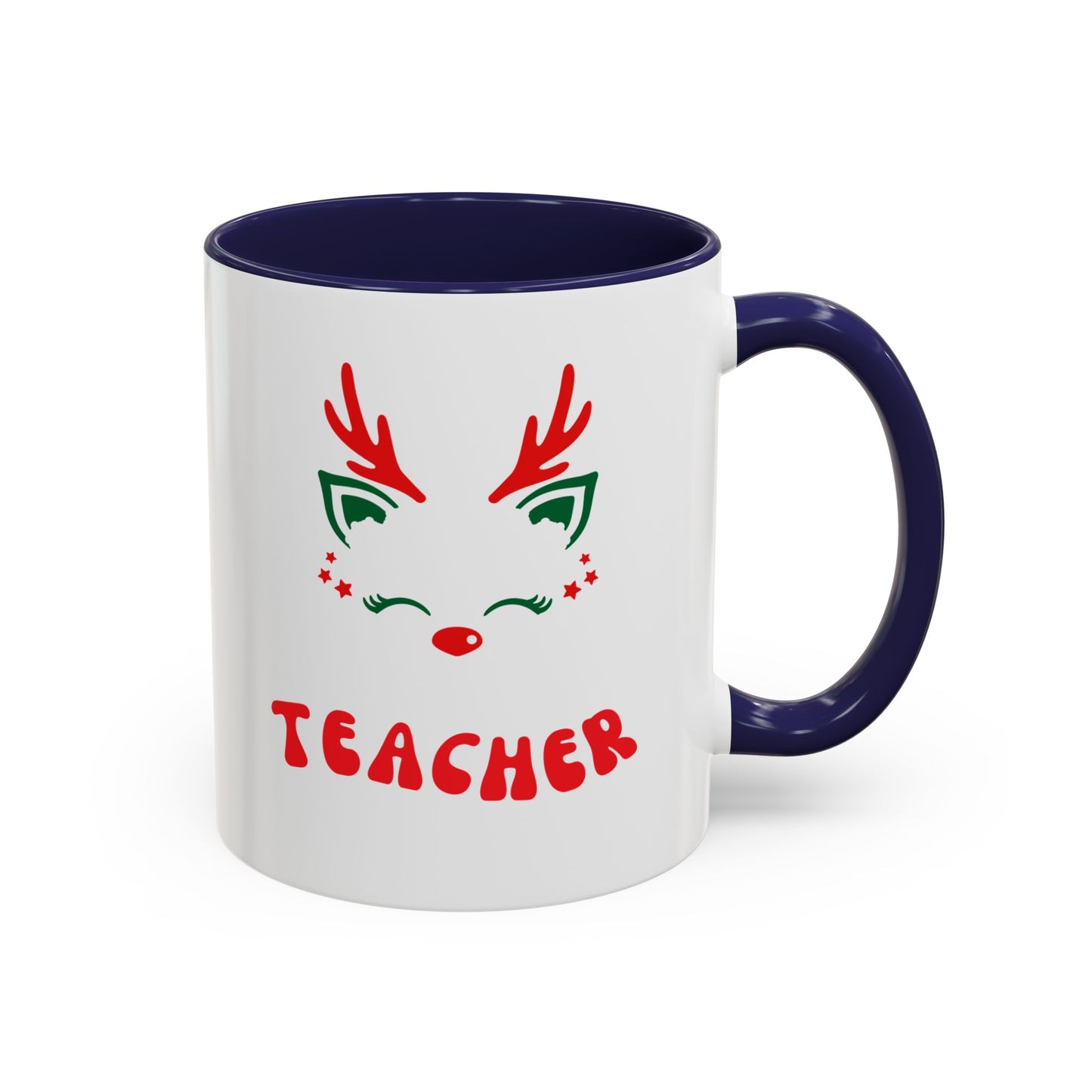 Festive Teacher raindeer Accent Coffee Mug (11, 15oz)