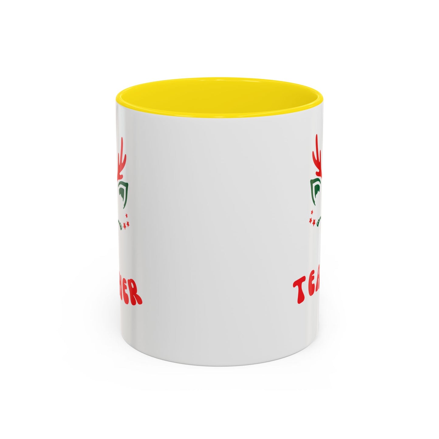 Festive Teacher raindeer Accent Coffee Mug (11, 15oz)