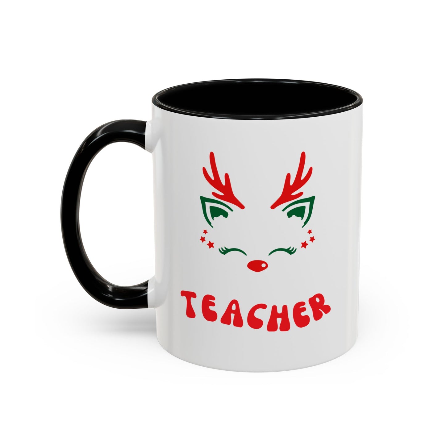 Festive Teacher raindeer Accent Coffee Mug (11, 15oz)