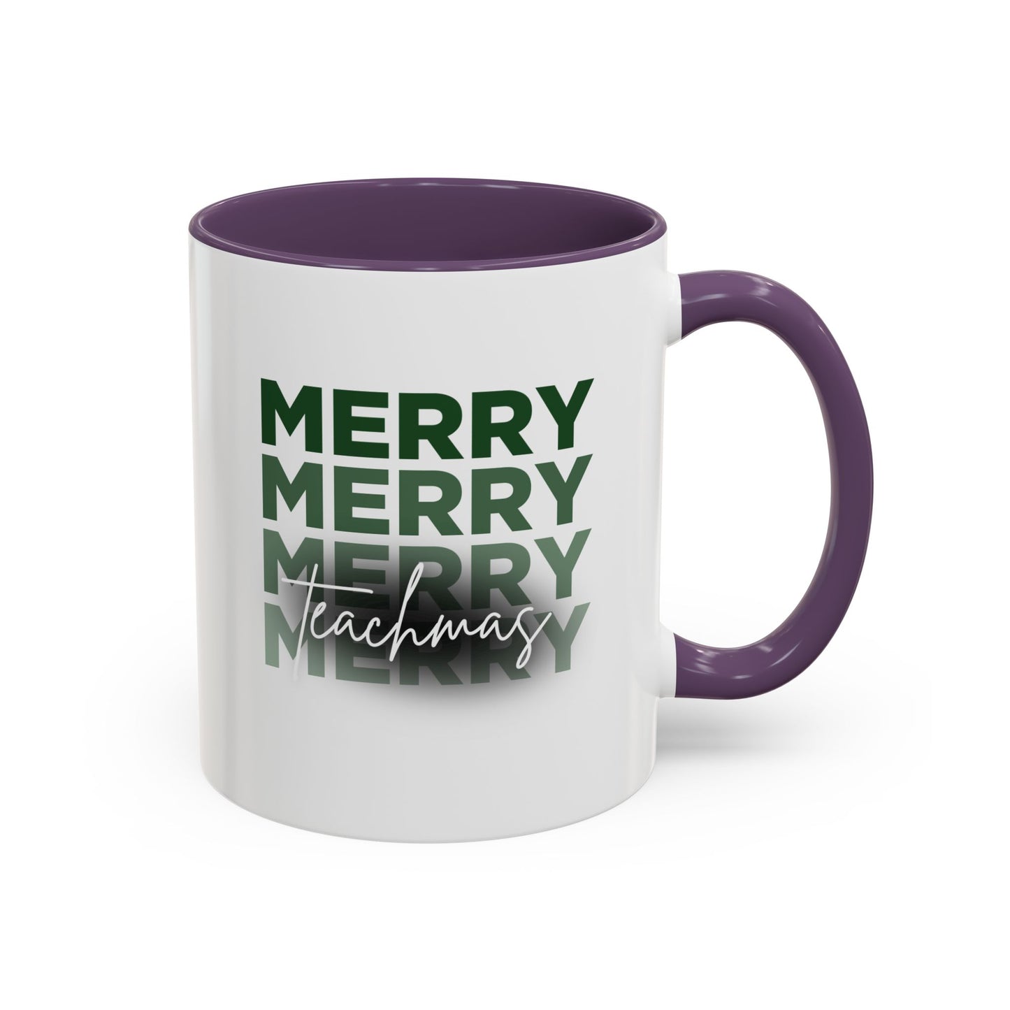 Merry Teachmas - Accent Coffee Mug (11, 15oz)