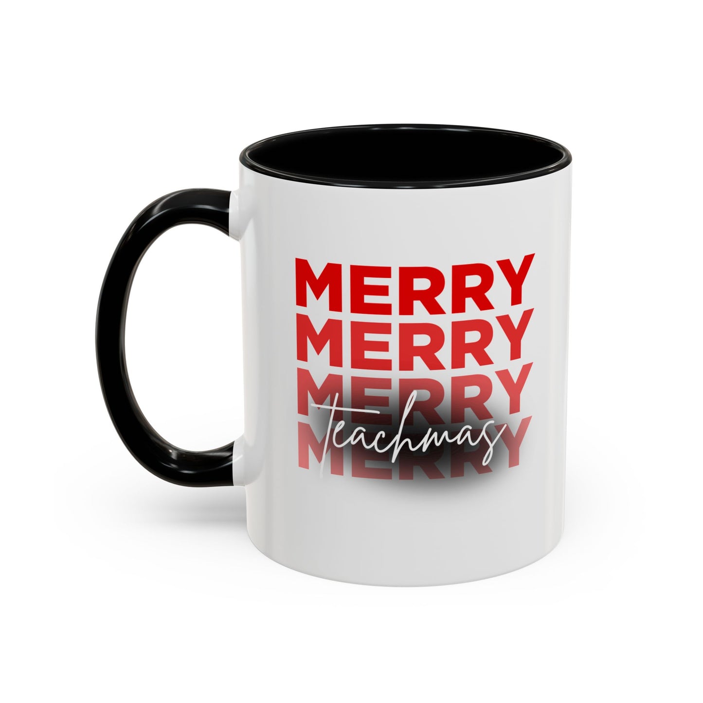 Merry Teachmas - Accent Coffee Mug (11, 15oz)