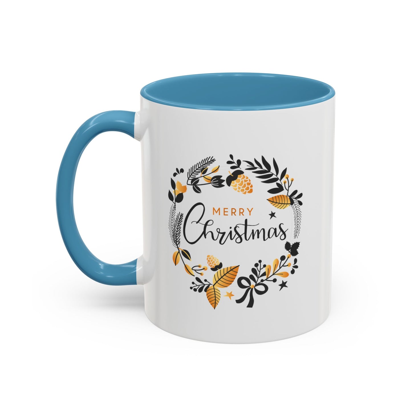 Accent Coffee Mug (11, 15oz) - fueled by coffee, kindness and christmas magic