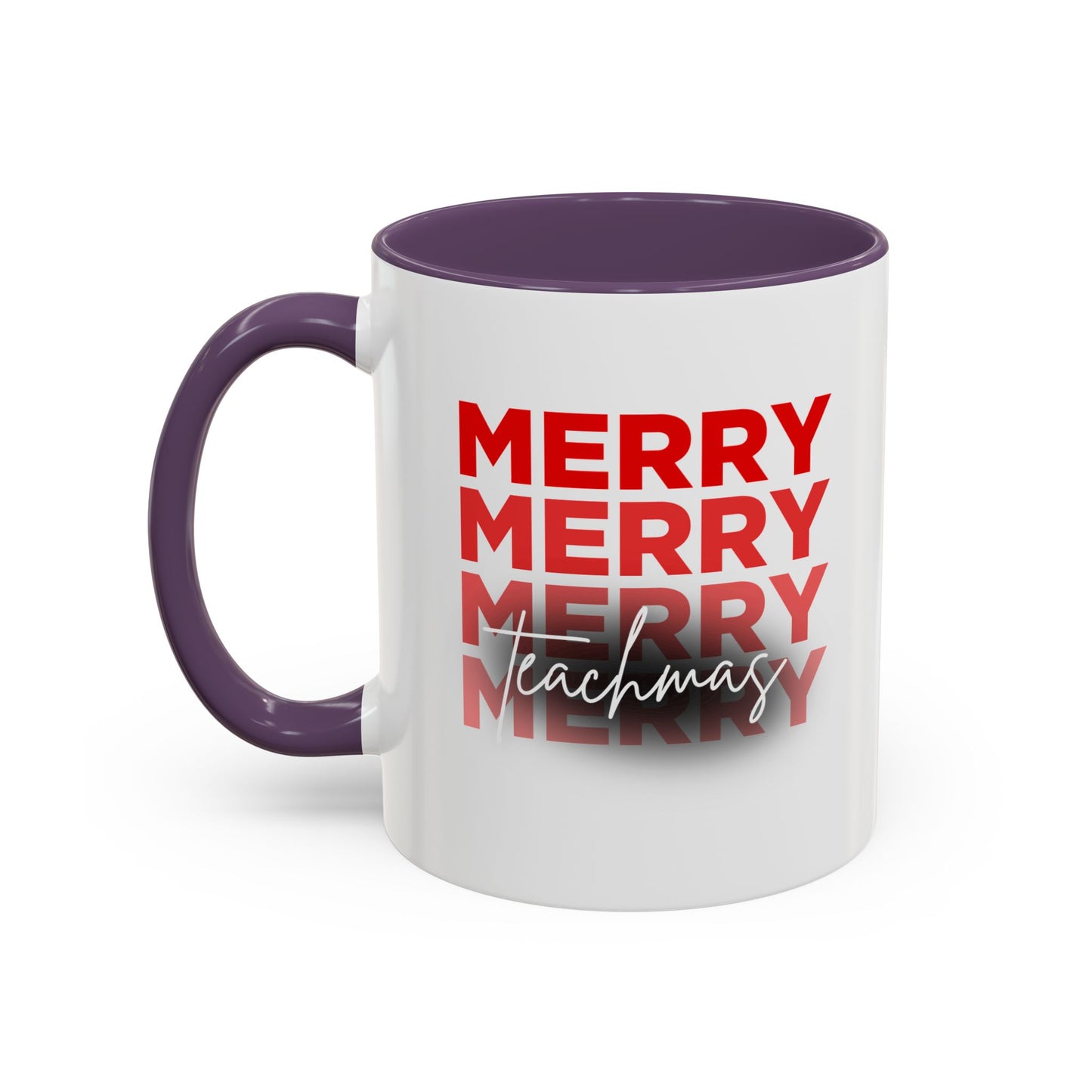 Merry Teachmas - Accent Coffee Mug (11, 15oz)