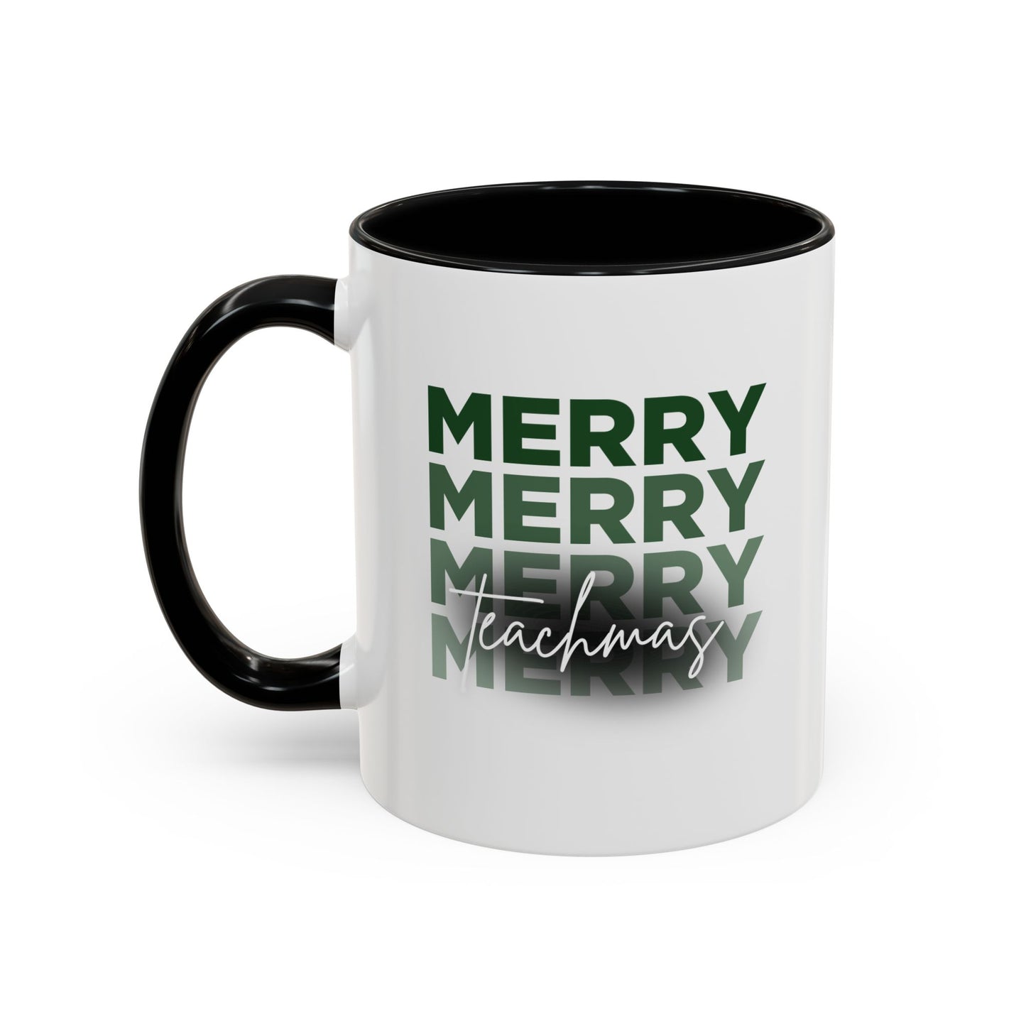 Merry Teachmas - Accent Coffee Mug (11, 15oz)