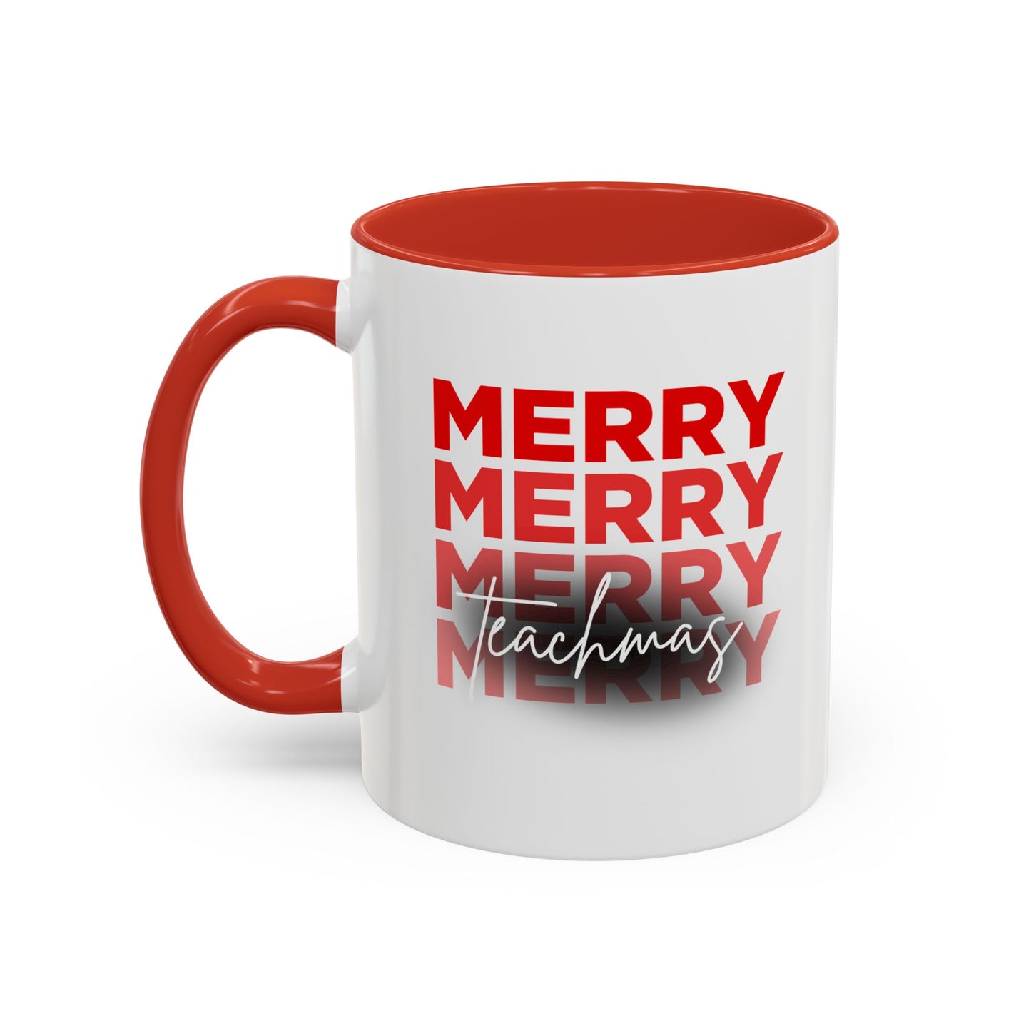 Merry Teachmas - Accent Coffee Mug (11, 15oz)