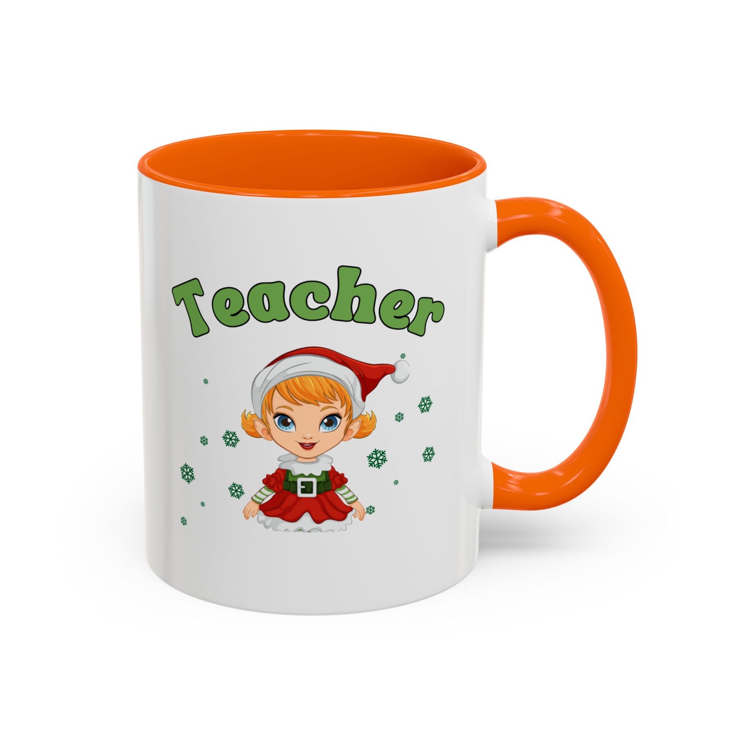 Teacher Elf Accent Coffee Mug (11, 15oz)