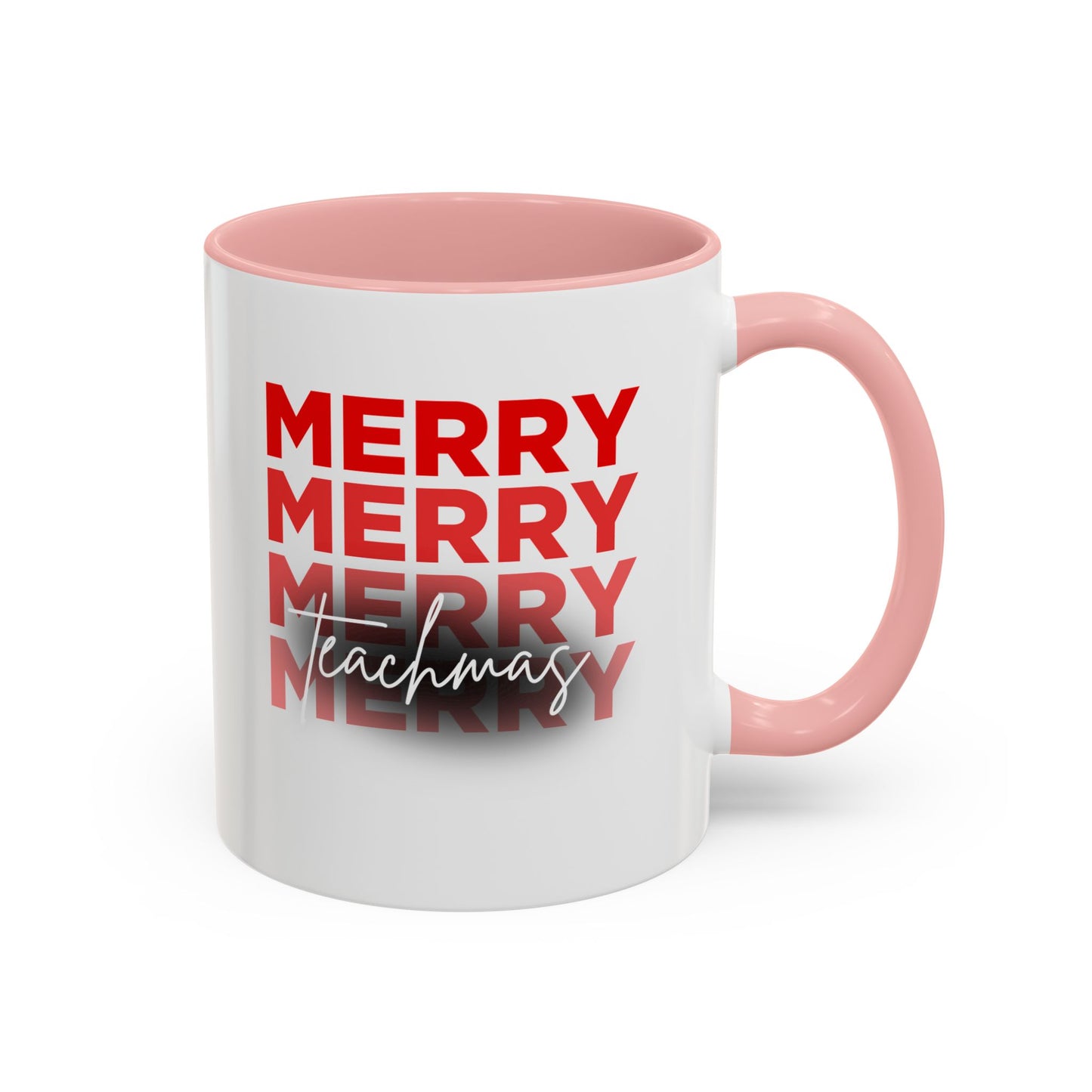 Merry Teachmas - Accent Coffee Mug (11, 15oz)