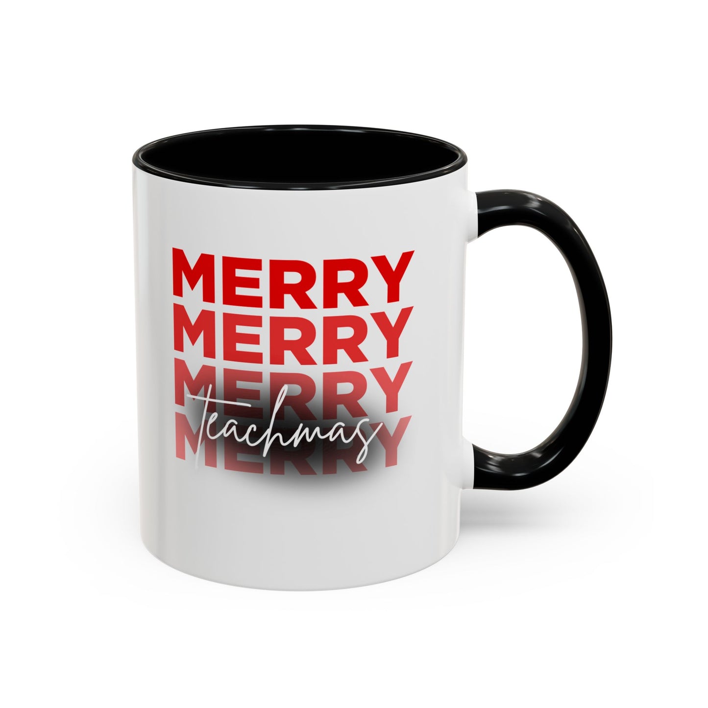 Merry Teachmas - Accent Coffee Mug (11, 15oz)