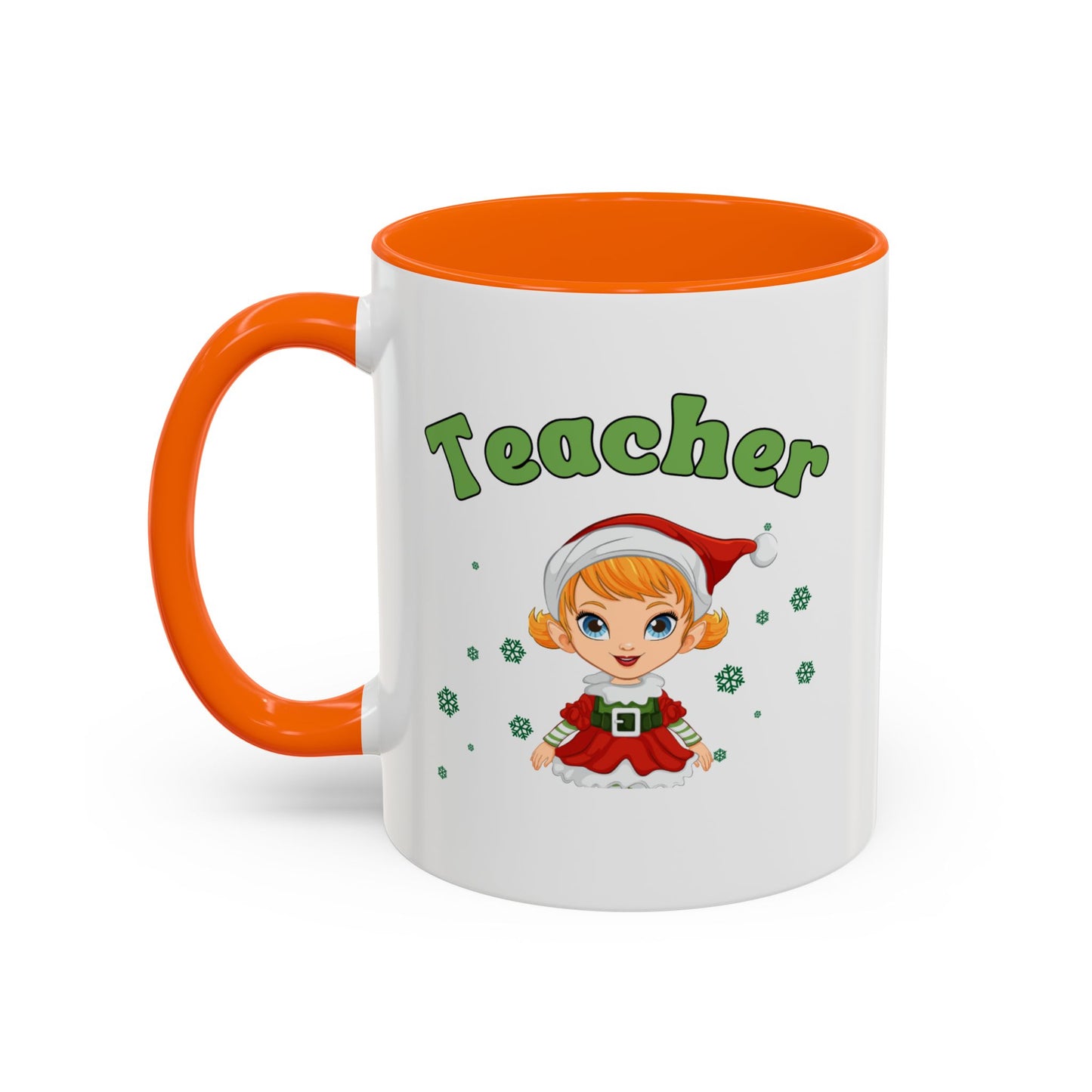 Teacher Elf Accent Coffee Mug (11, 15oz)