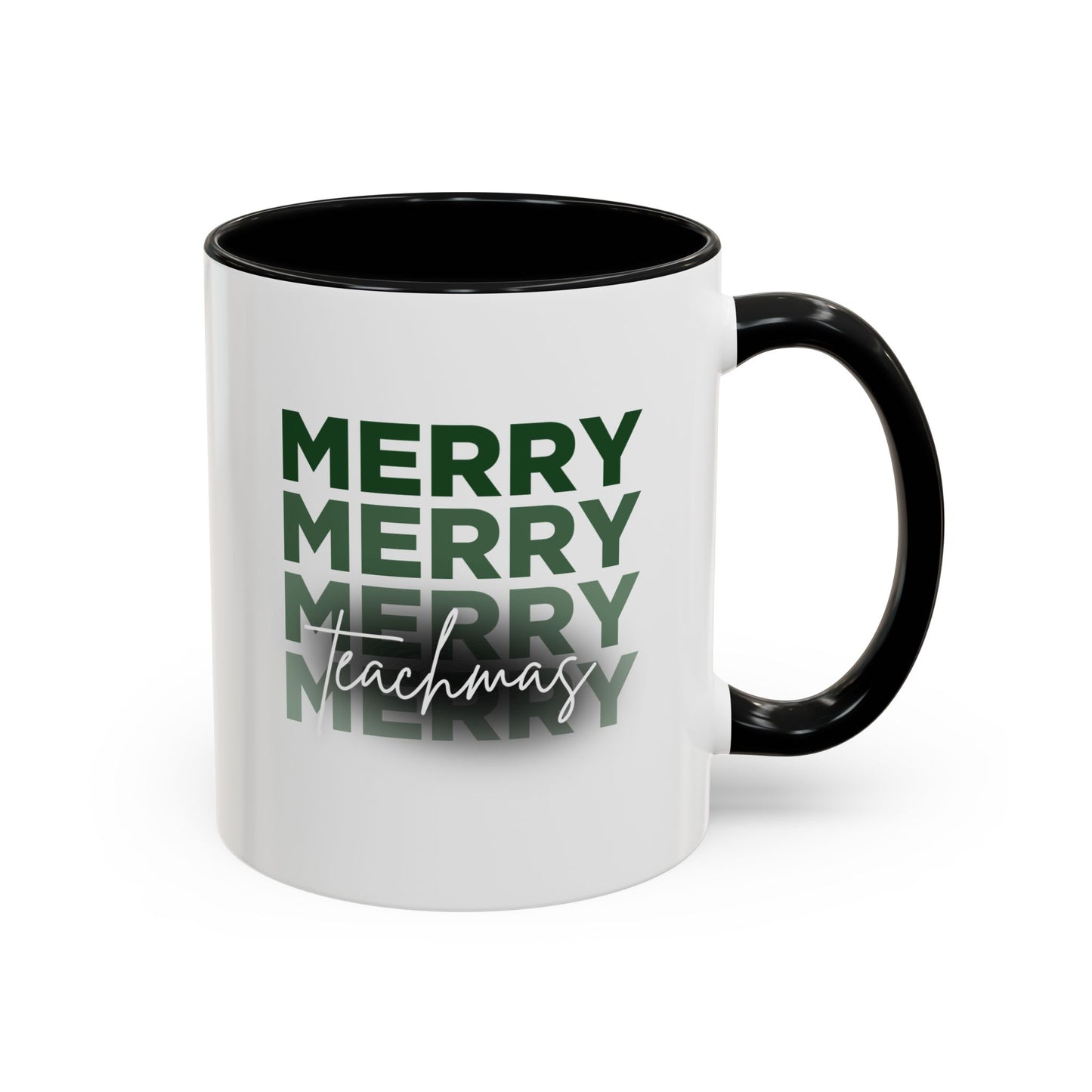 Merry Teachmas - Accent Coffee Mug (11, 15oz)