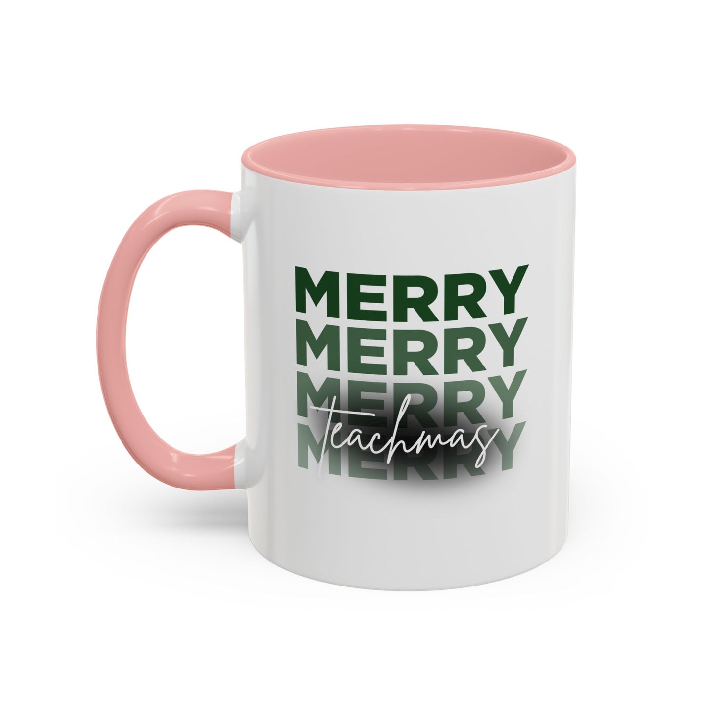 Merry Teachmas - Accent Coffee Mug (11, 15oz)