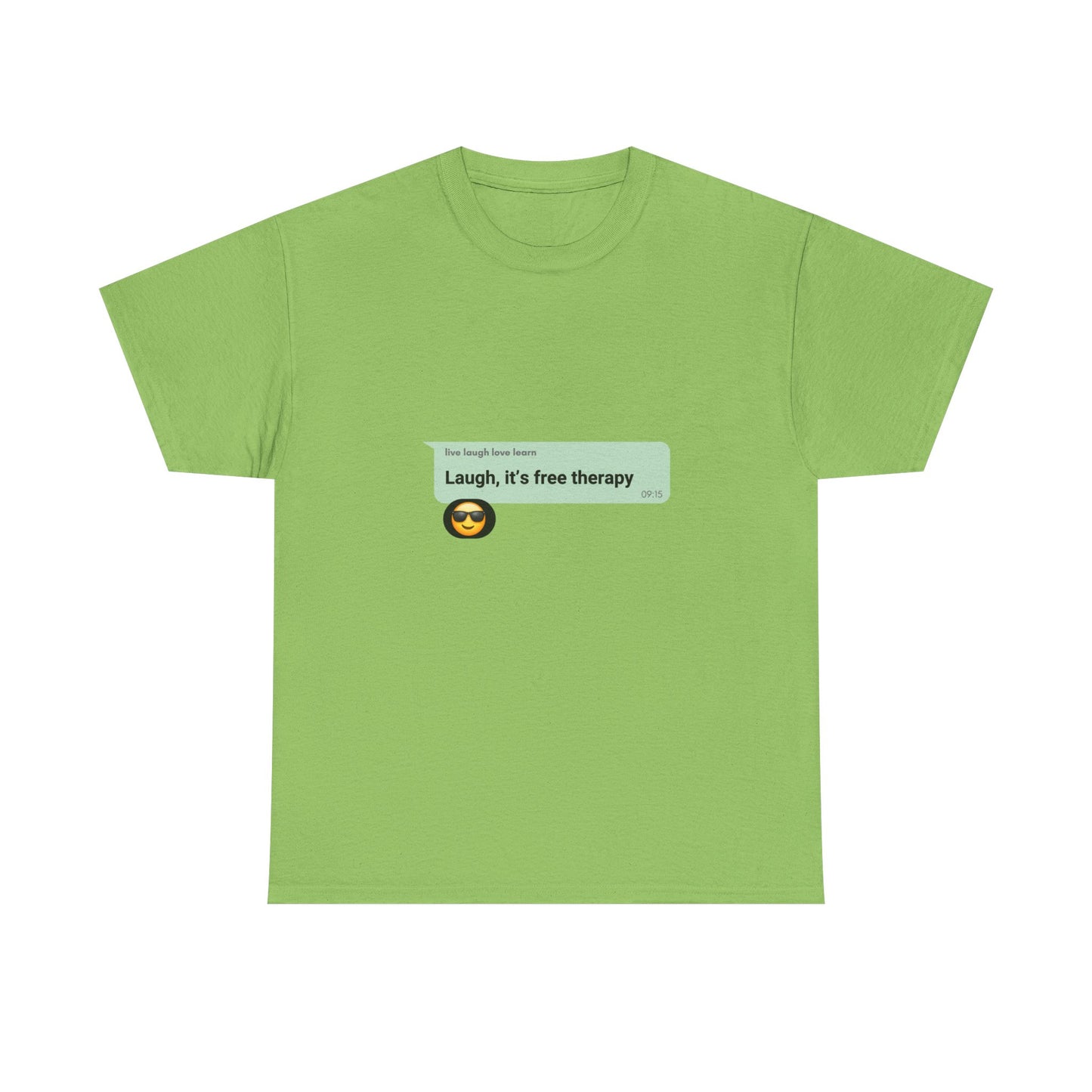 laugh it's free therapy Unisex Heavy Cotton Tee