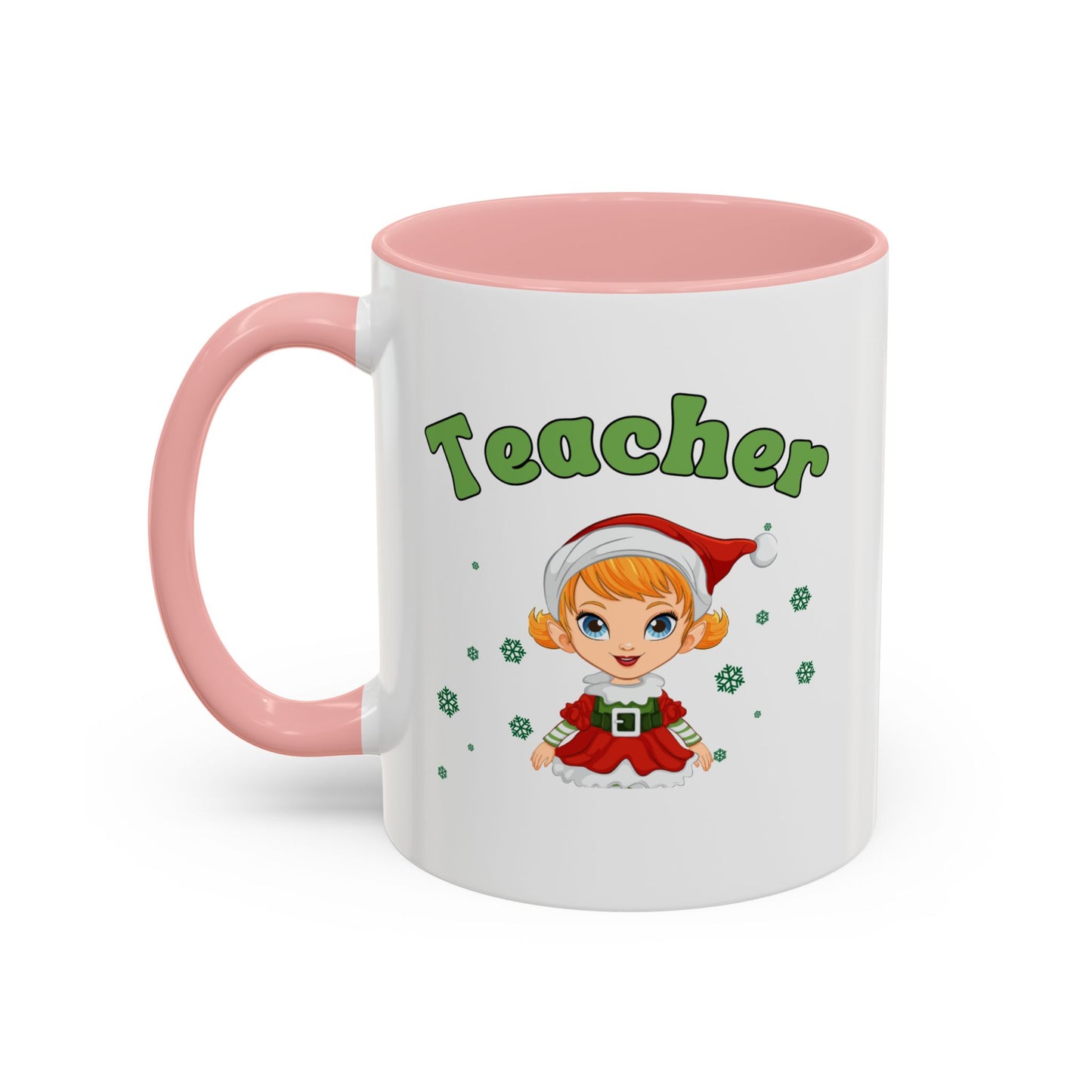 Teacher Elf Accent Coffee Mug (11, 15oz)