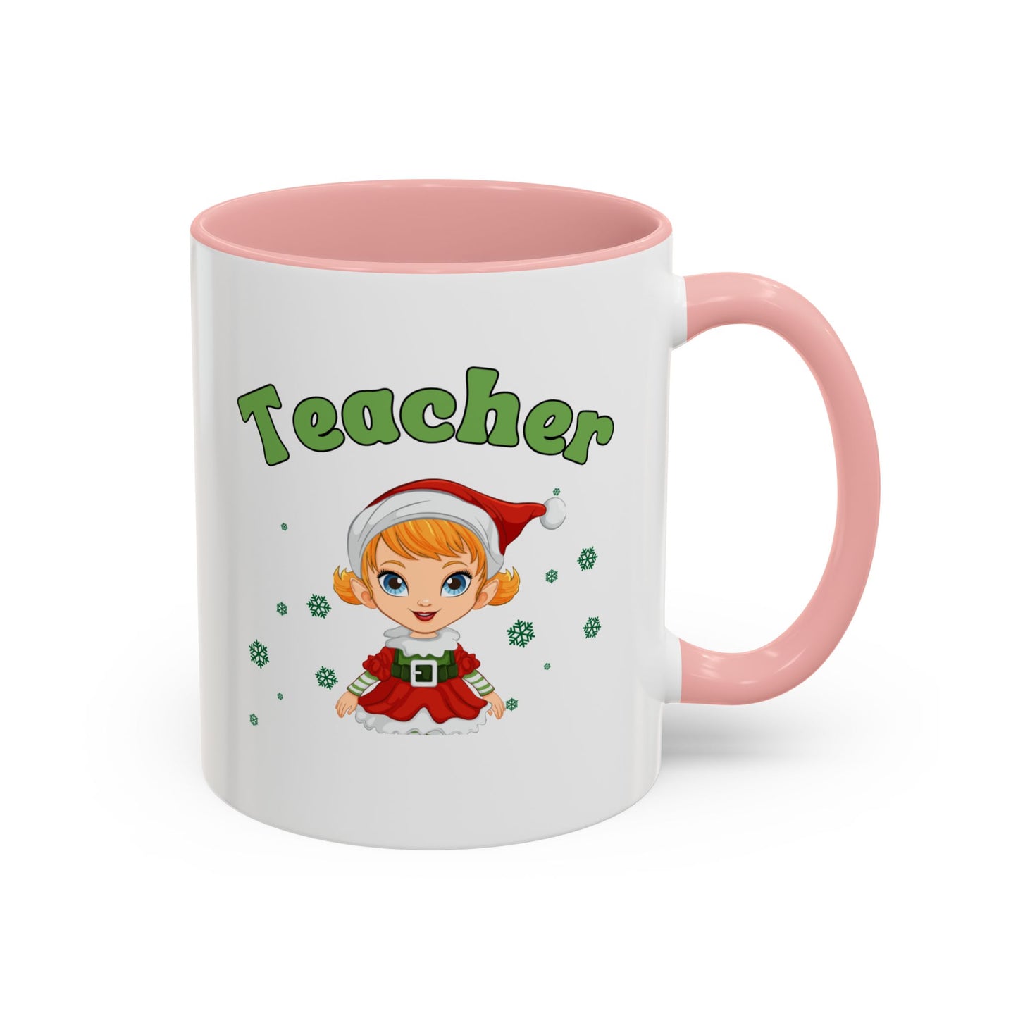 Teacher Elf Accent Coffee Mug (11, 15oz)