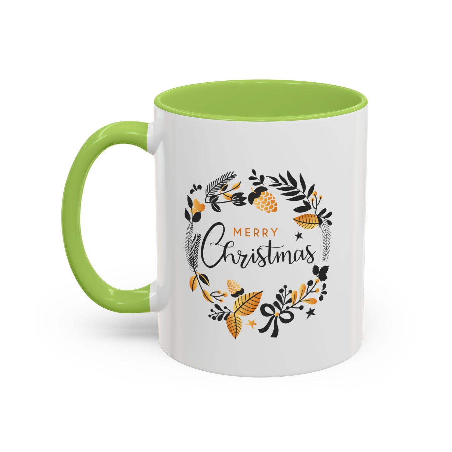 Accent Coffee Mug (11, 15oz) - fueled by coffee, kindness and christmas magic