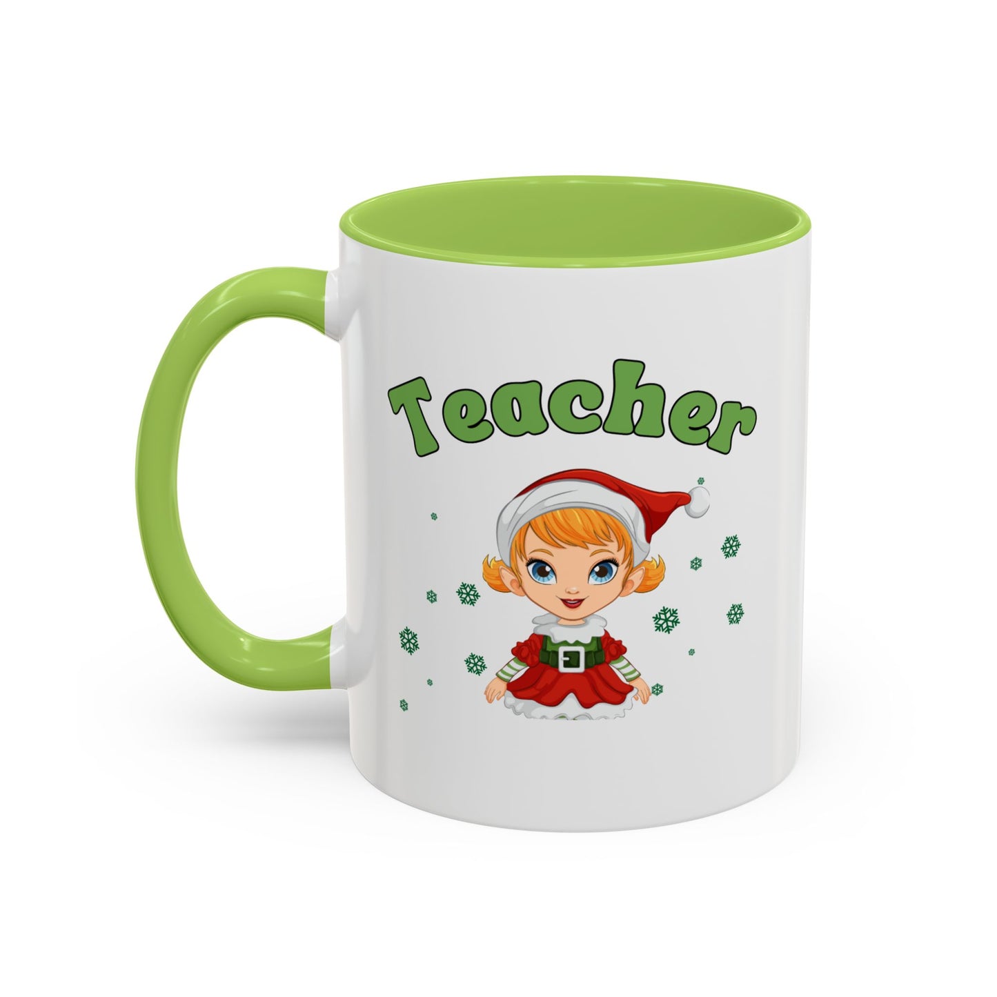 Teacher Elf Accent Coffee Mug (11, 15oz)