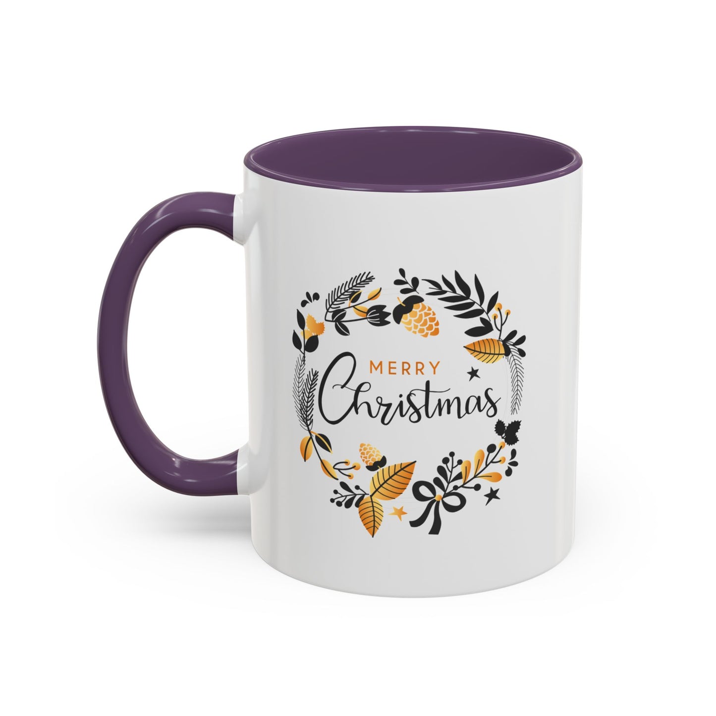 Accent Coffee Mug (11, 15oz) - fueled by coffee, kindness and christmas magic