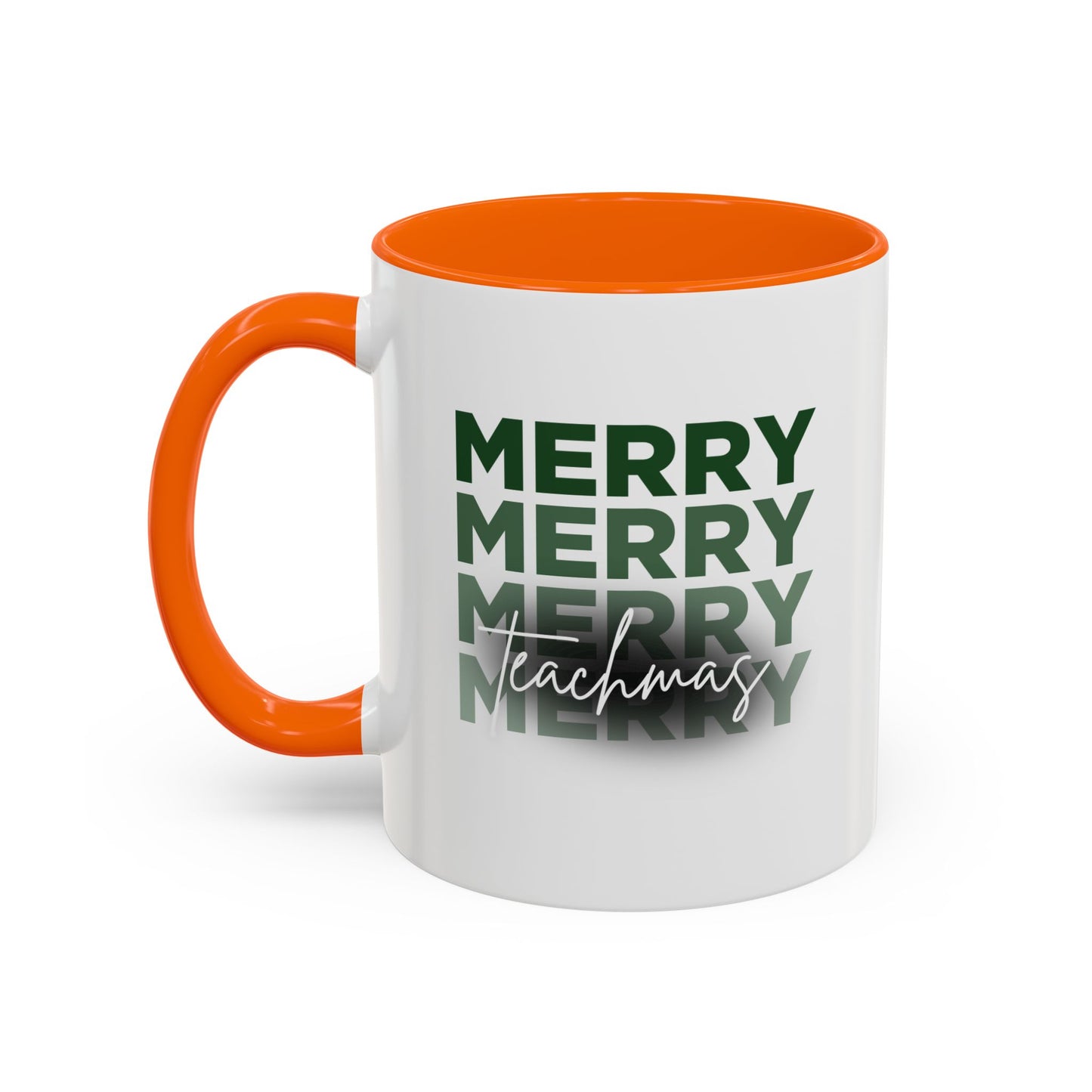 Merry Teachmas - Accent Coffee Mug (11, 15oz)