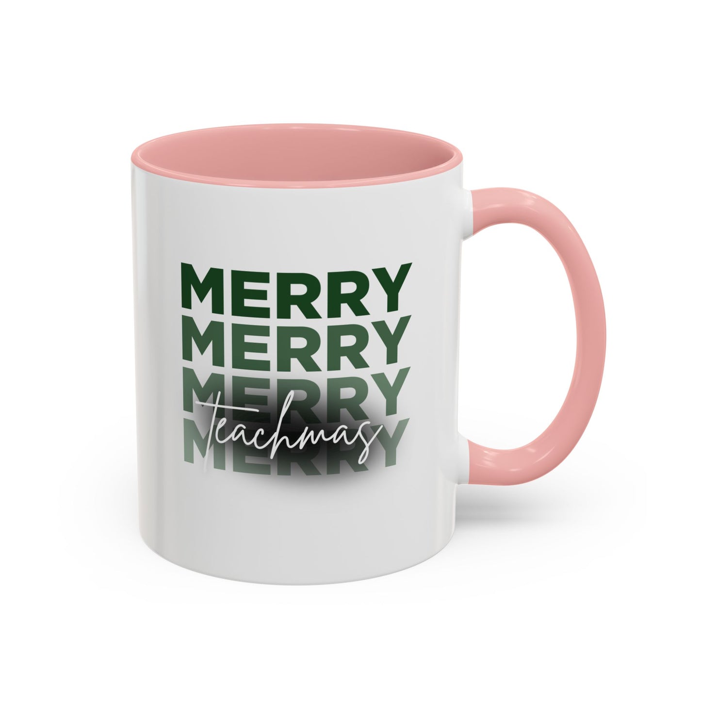 Merry Teachmas - Accent Coffee Mug (11, 15oz)