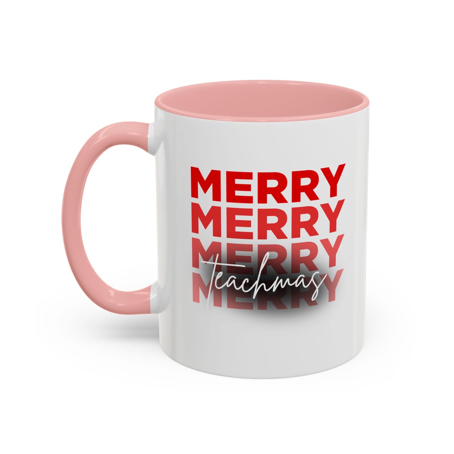 Merry Teachmas - Accent Coffee Mug (11, 15oz)