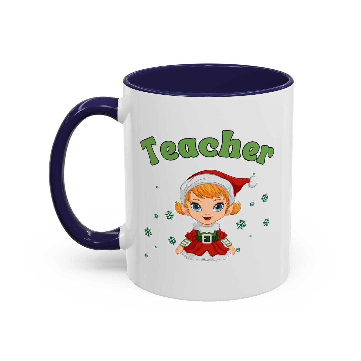 Teacher Elf Accent Coffee Mug (11, 15oz)