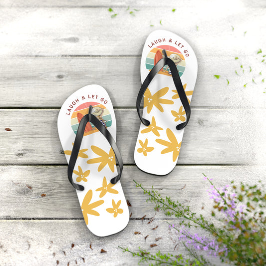 laugh and let go Flip Flops