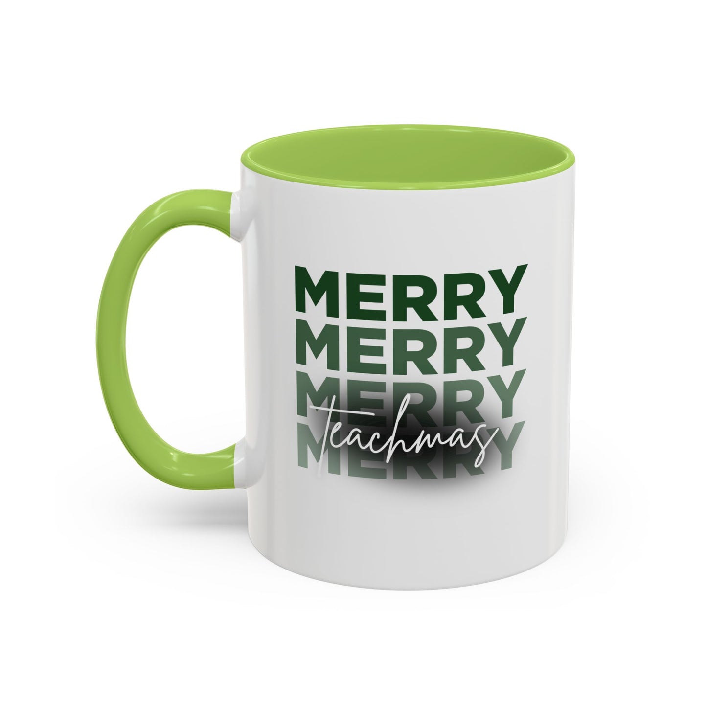 Merry Teachmas - Accent Coffee Mug (11, 15oz)