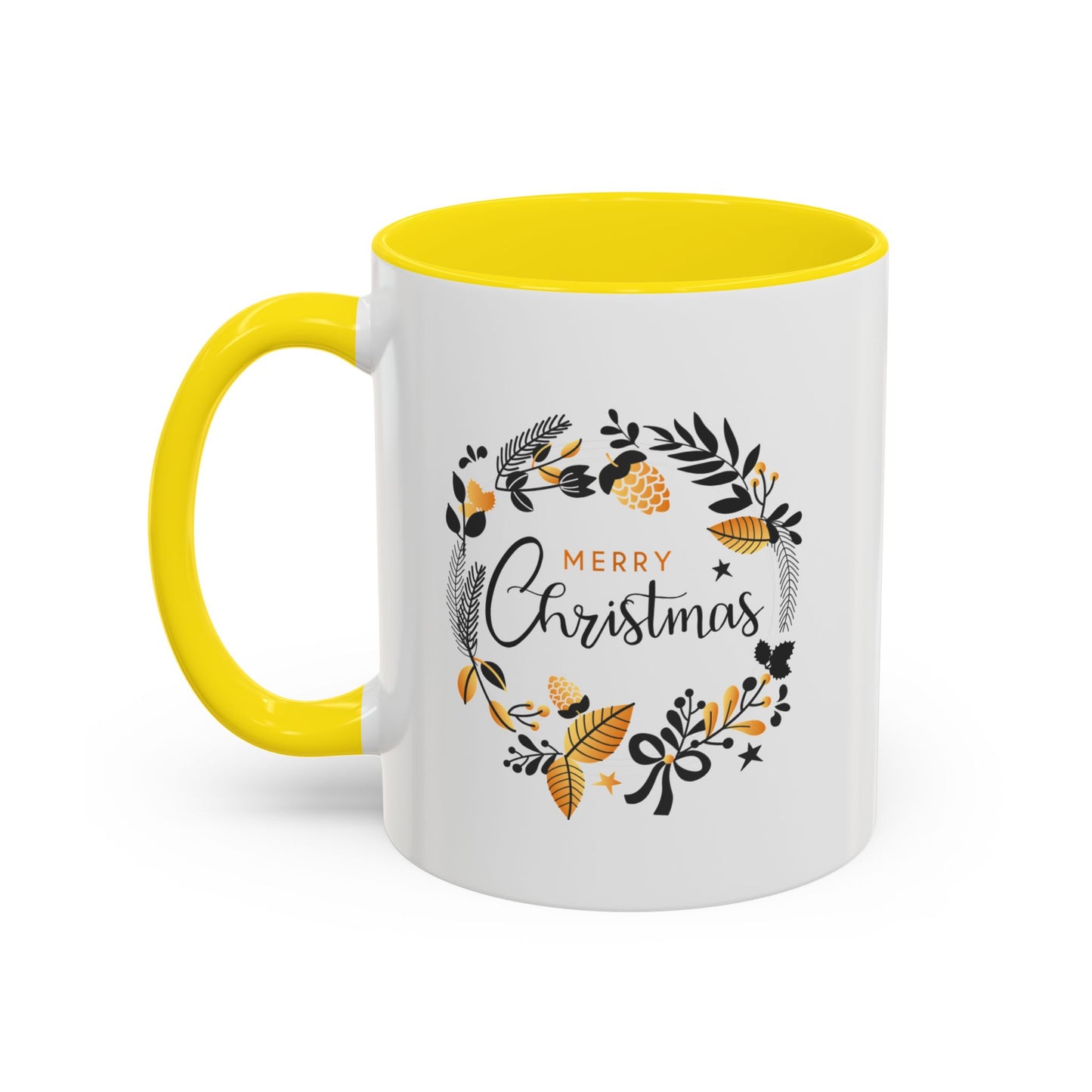 Accent Coffee Mug (11, 15oz) - fueled by coffee, kindness and christmas magic