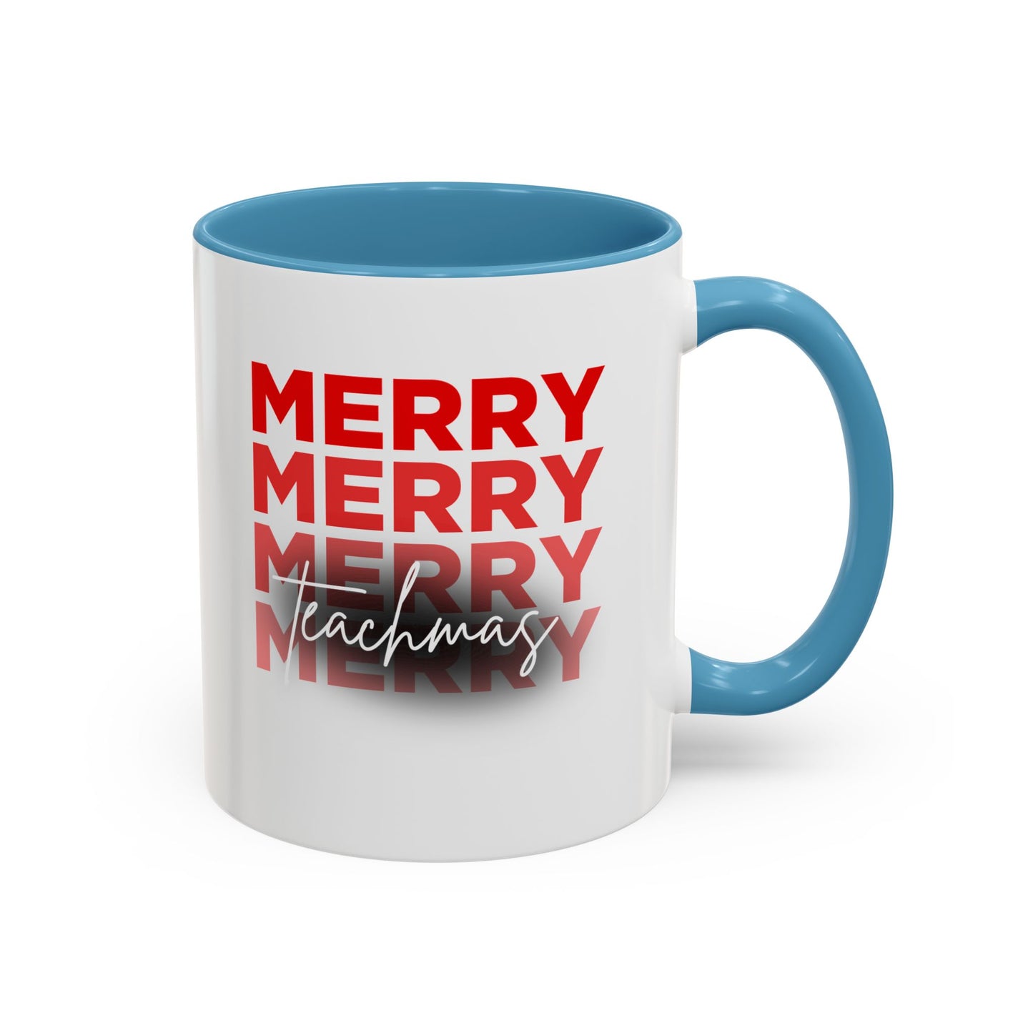 Merry Teachmas - Accent Coffee Mug (11, 15oz)